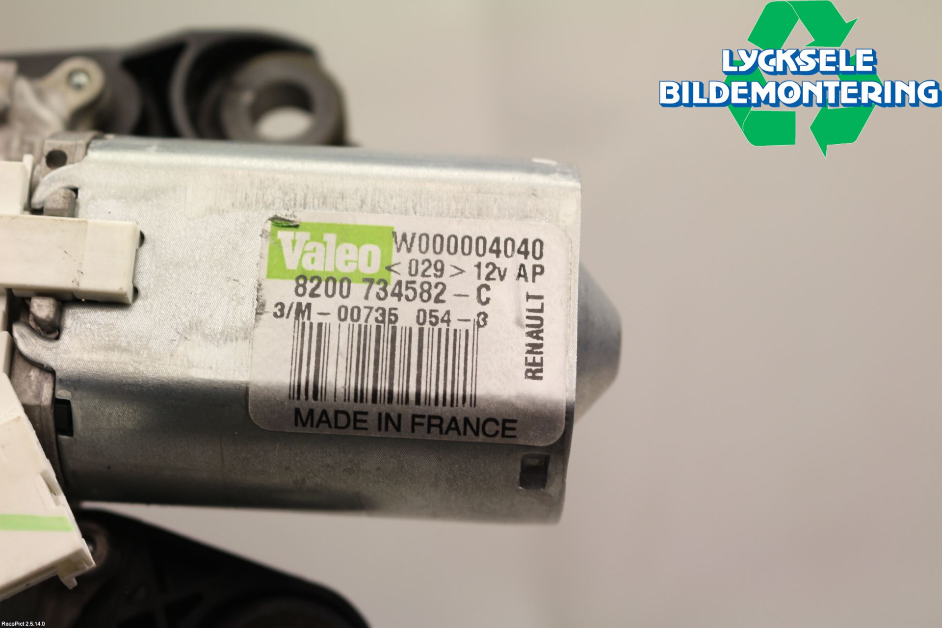 Dacia DUSTER 10-17 Torkarmotor Baklucka