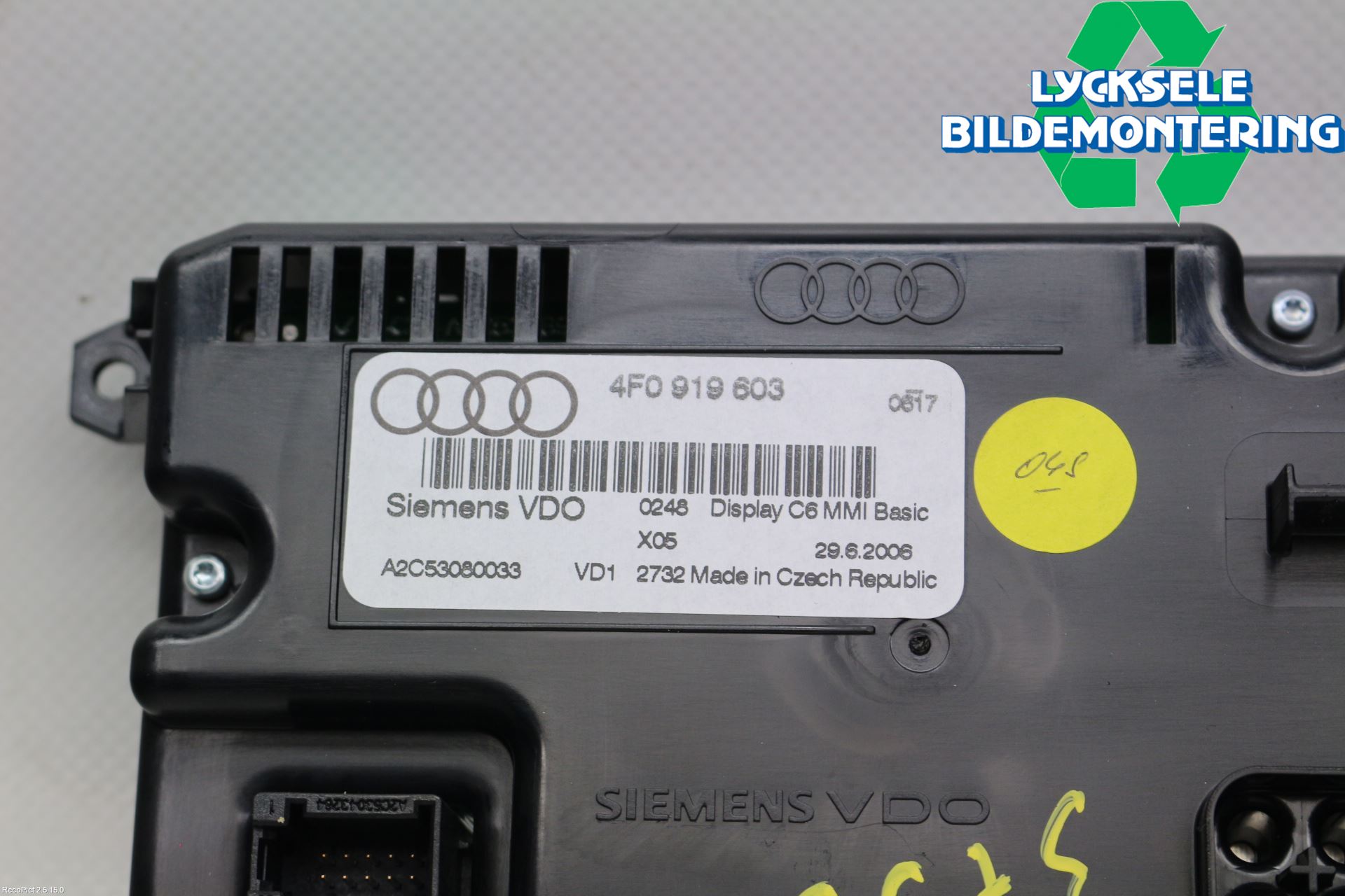 Audi A6/S6     05-11 Bildskärm