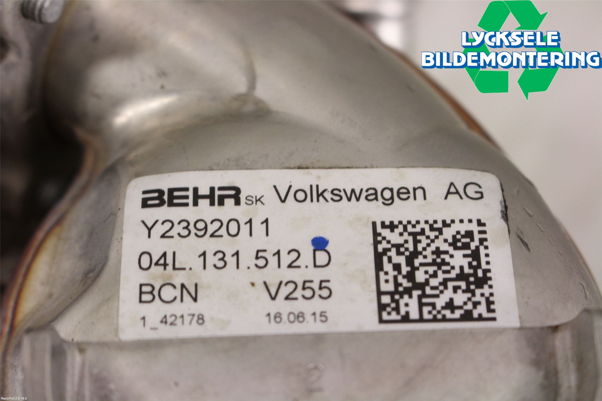 Volkswagen VW GOLF / E-GOLF VII 13-20 Egr Ventil