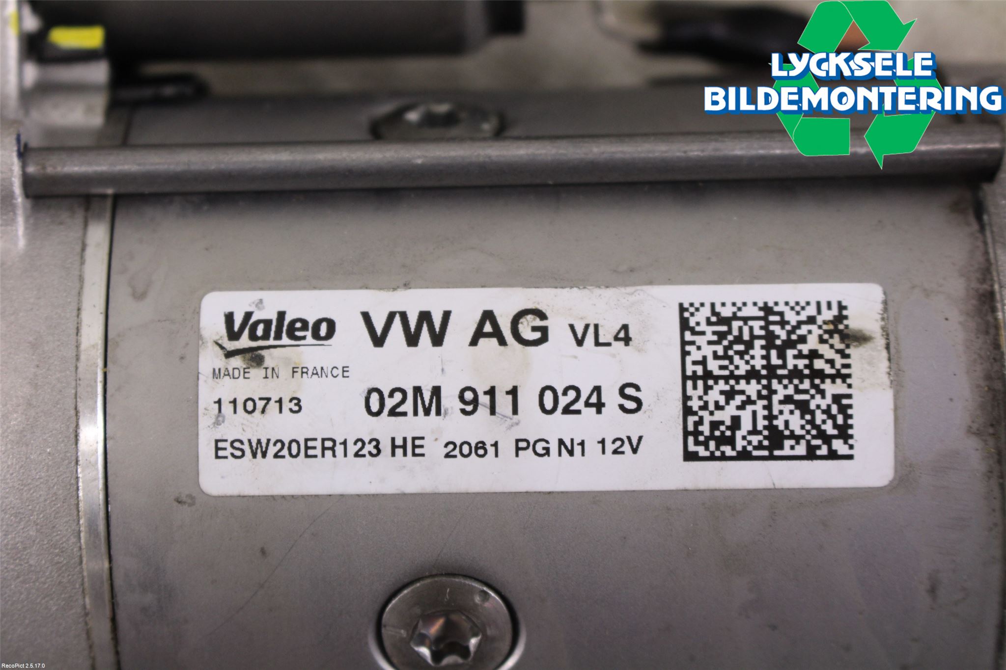 Audi A3/S3 8V 13-20 Startmotor Diesel