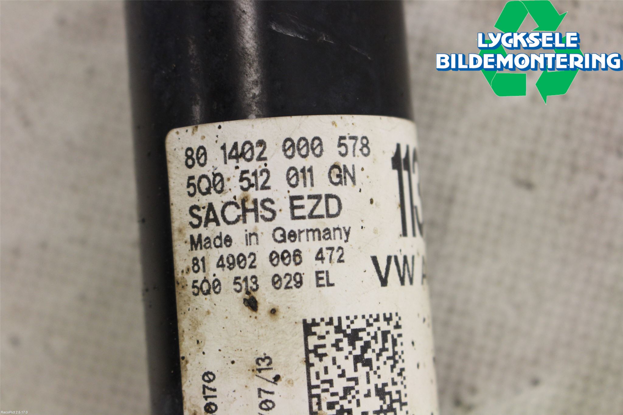 Audi A3/S3 8V 13-20 Stötdämpare Bak