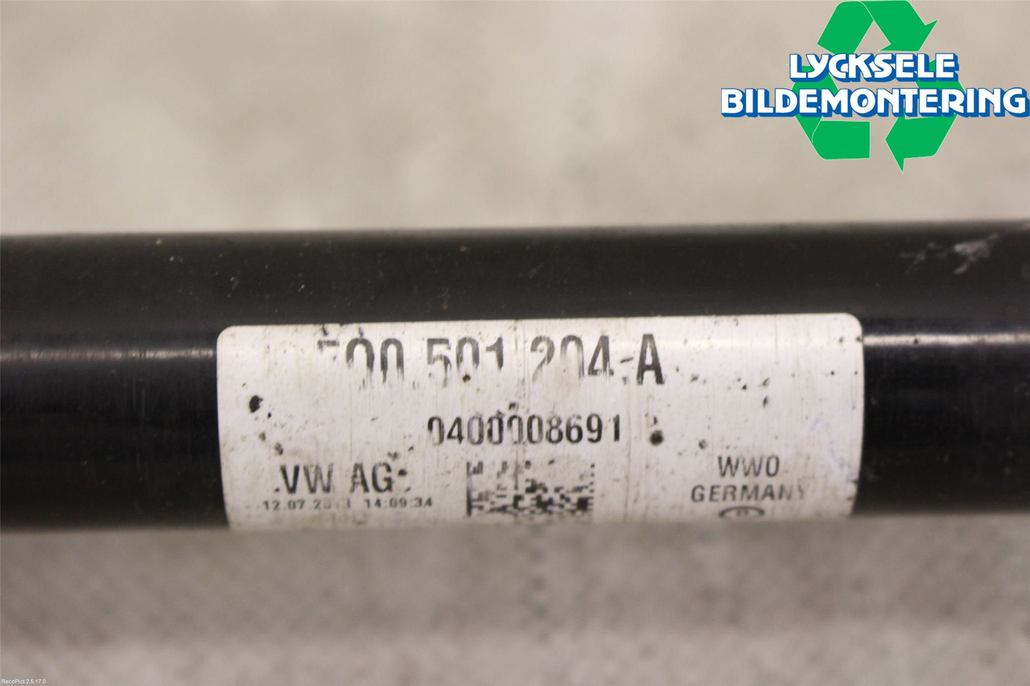 Audi A3/S3 8V 13-20 Drivaxel Bak Höger