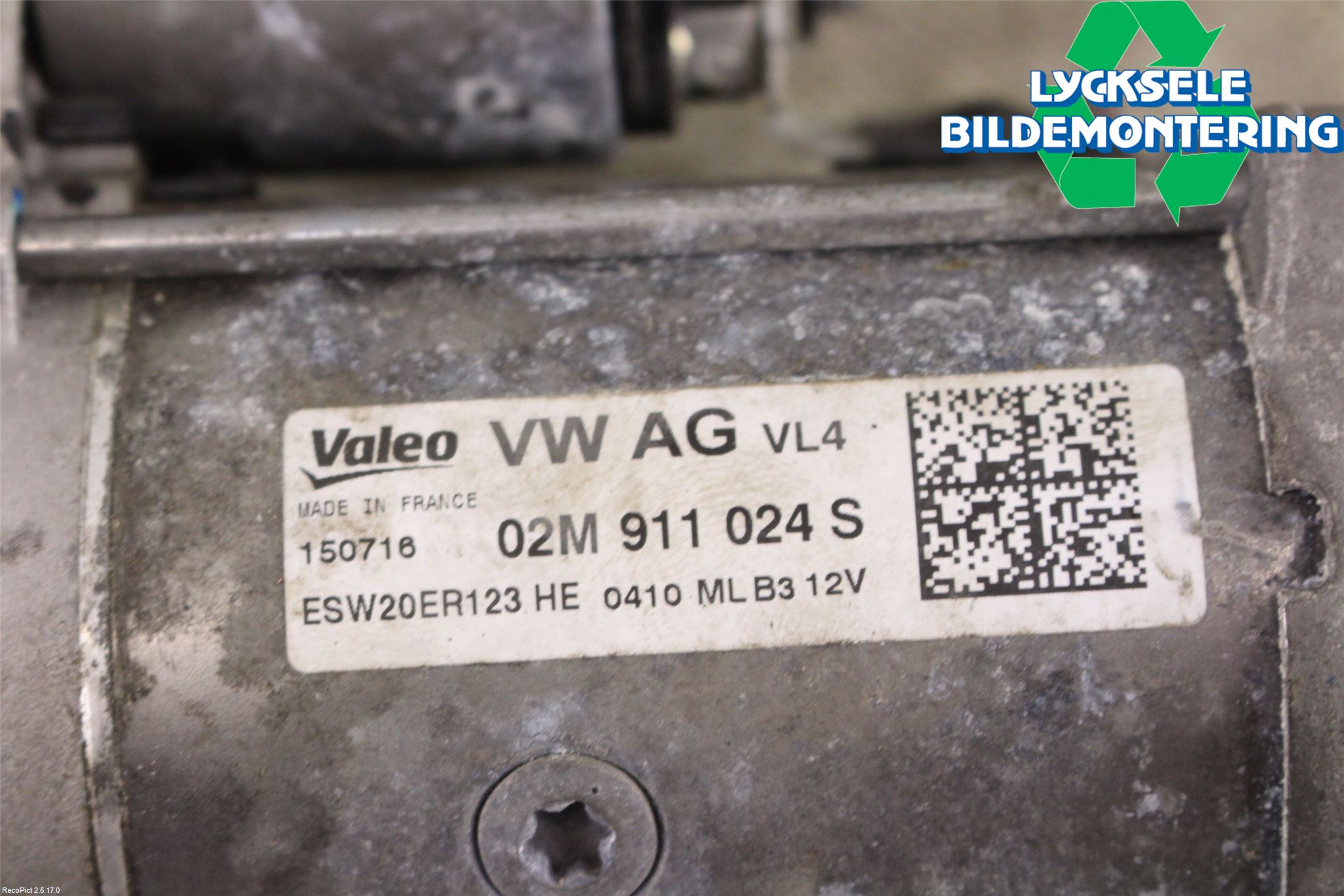 Volkswagen VW PASSAT 15-19 Startmotor Diesel