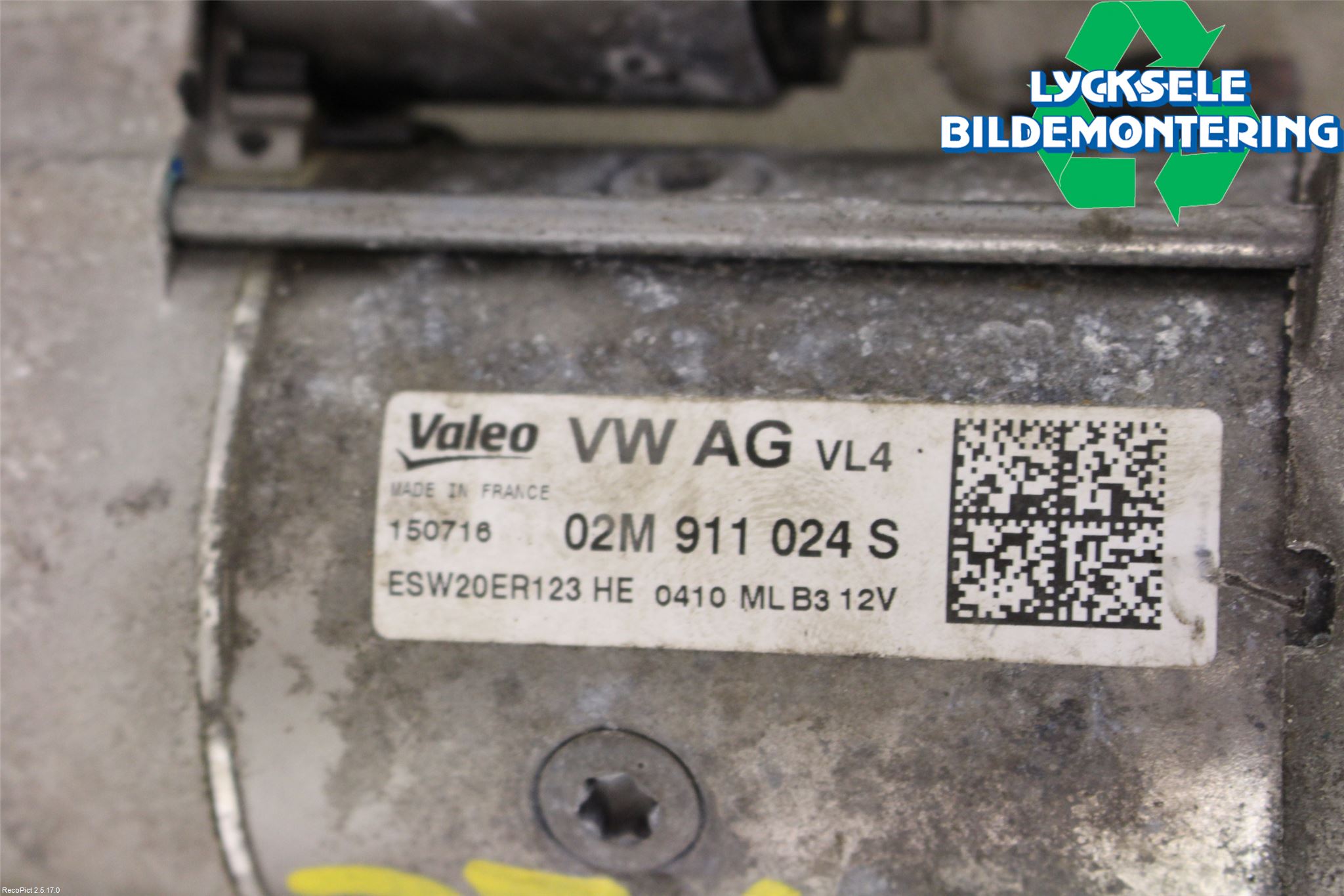 Volkswagen VW PASSAT 15-19 Startmotor Diesel