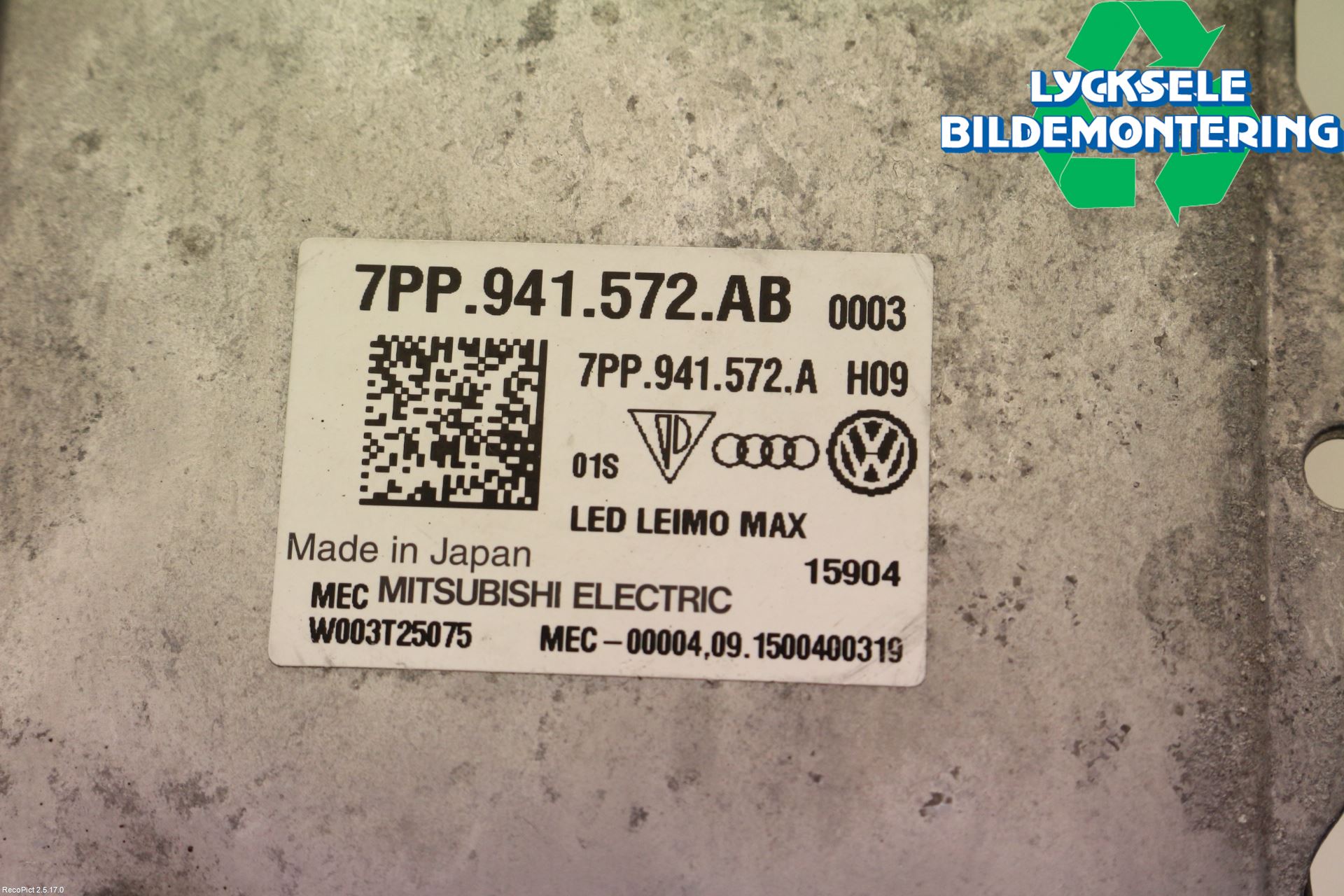 Volkswagen VW PASSAT 15-19 Styrenhet Strålkastare