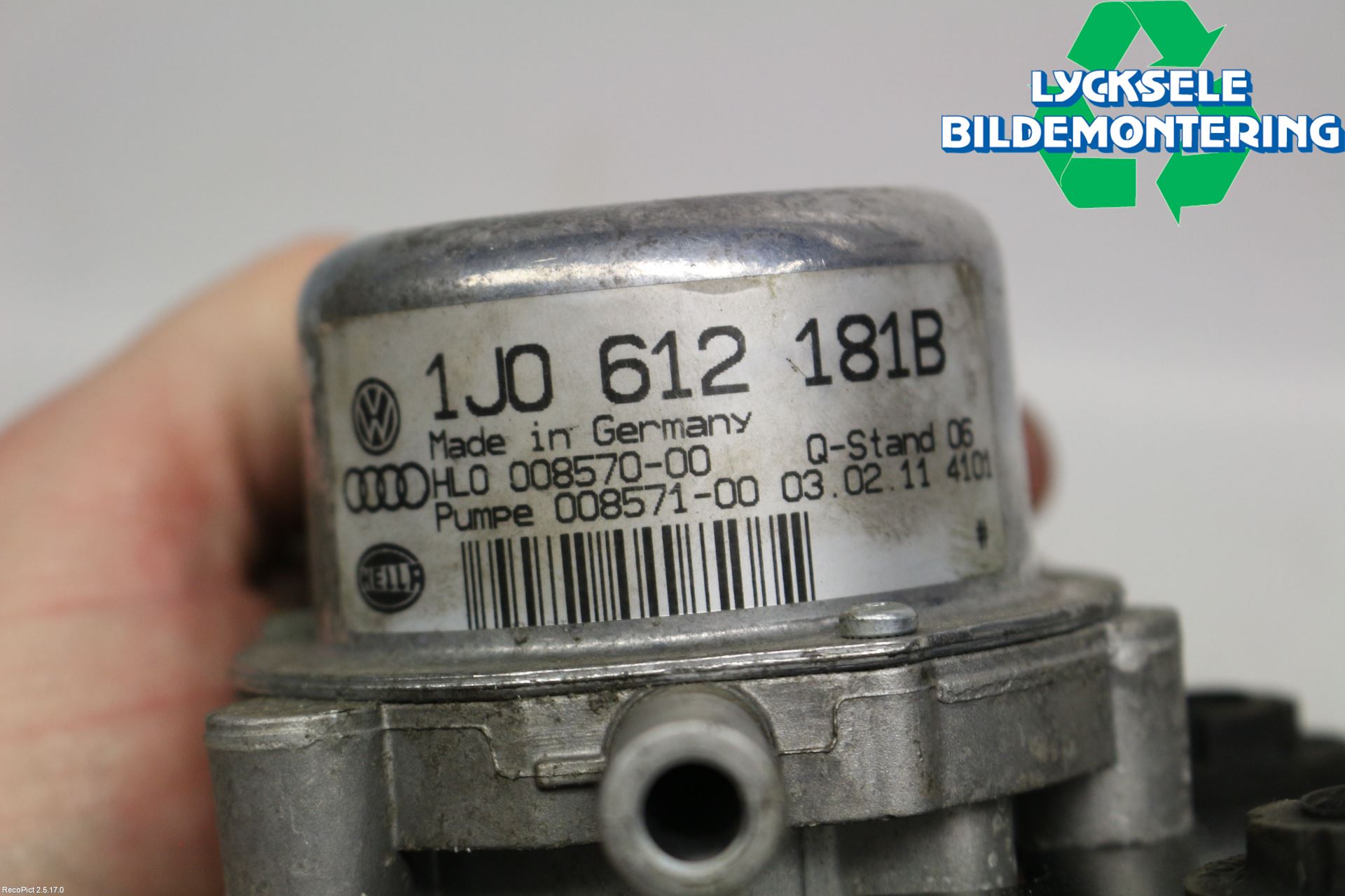 Audi A1/S1 11-18 Luftpump-Avgasrening