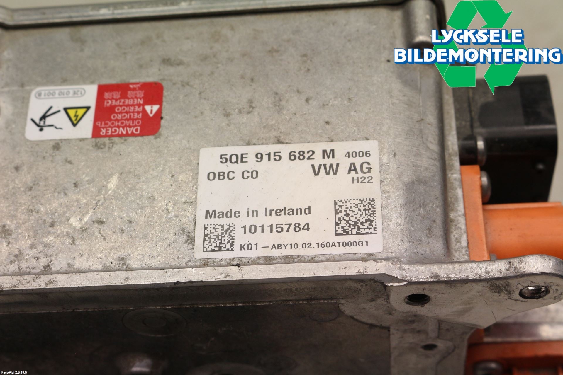 Volkswagen VW PASSAT 15-19 Batteriladdare Högspänning