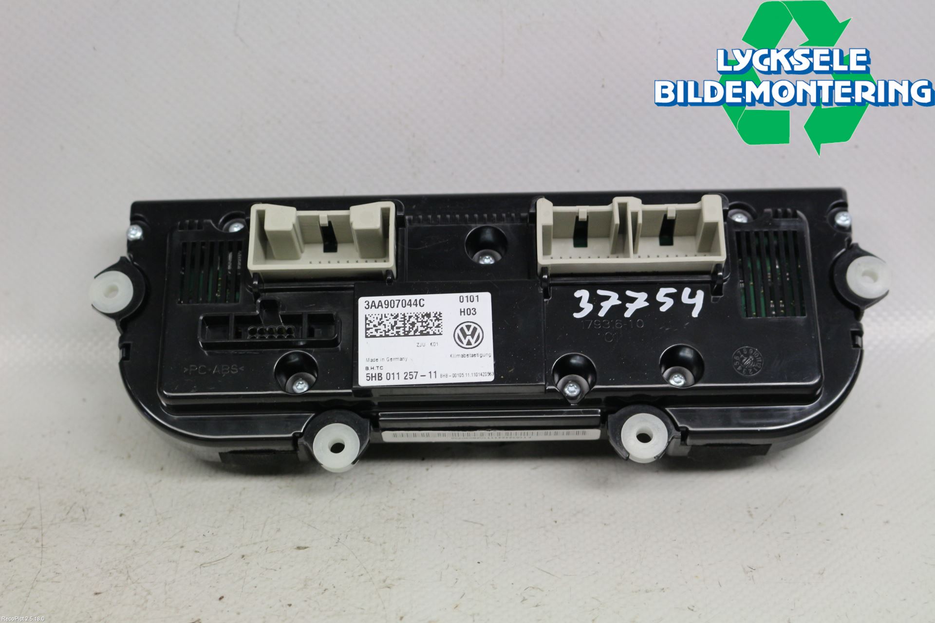 Volkswagen VW PASSAT 11-14 Ac Styrenhet Ac Manöveren