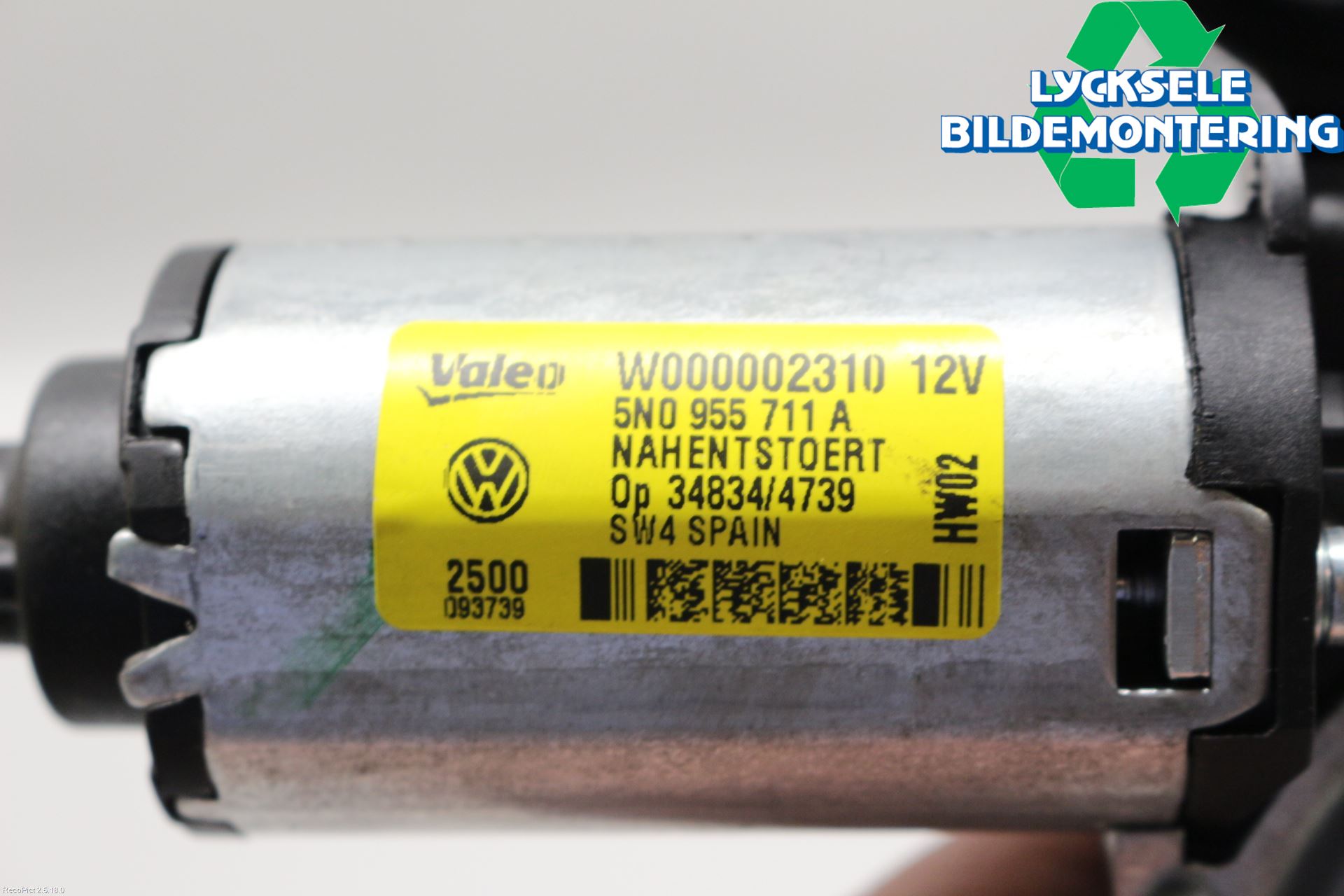 Volkswagen VW TIGUAN 07-16 Torkarmotor Baklucka
