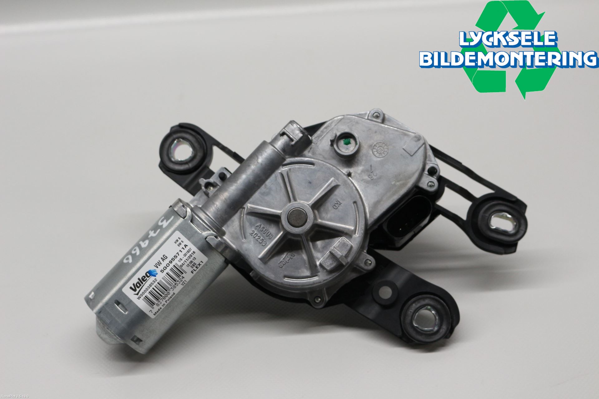 Volkswagen VW PASSAT 15-19 Torkarmotor Baklucka