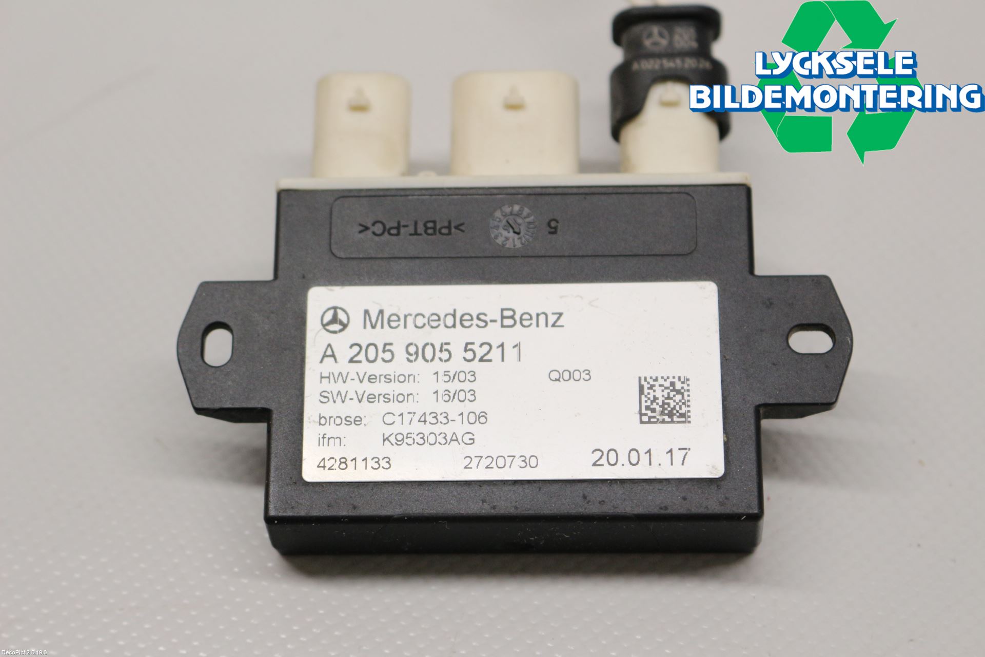 Mercedes-Benz MB GLC-KLASS (X253/C253) 15-22 Styrenhet Övrigt