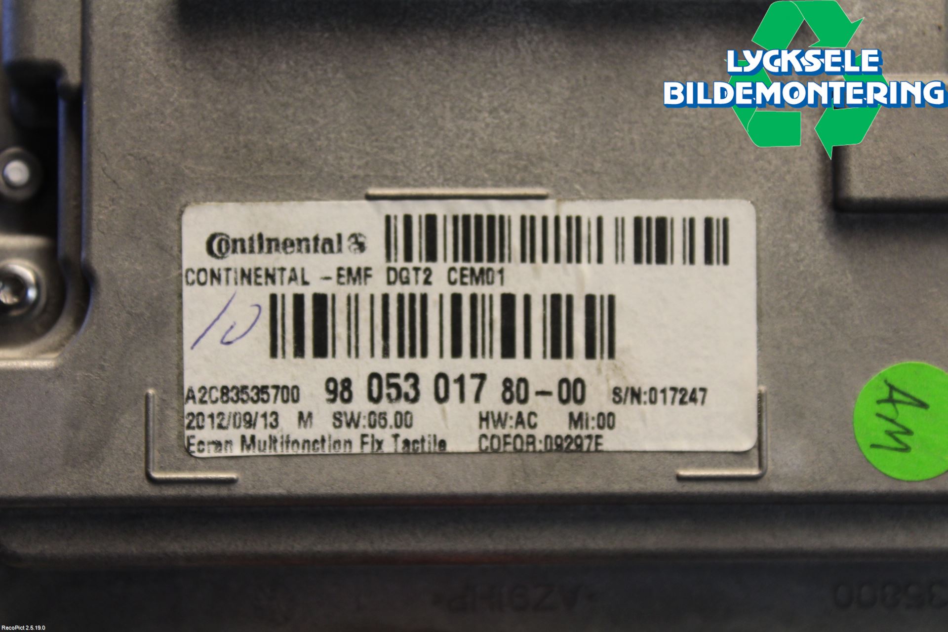 Peugeot 208 12-15 Multifunktionsdisplay