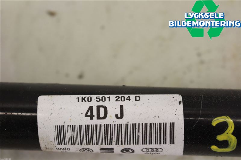 Audi A3/S3 05-13 Drivaxel Bak Höger