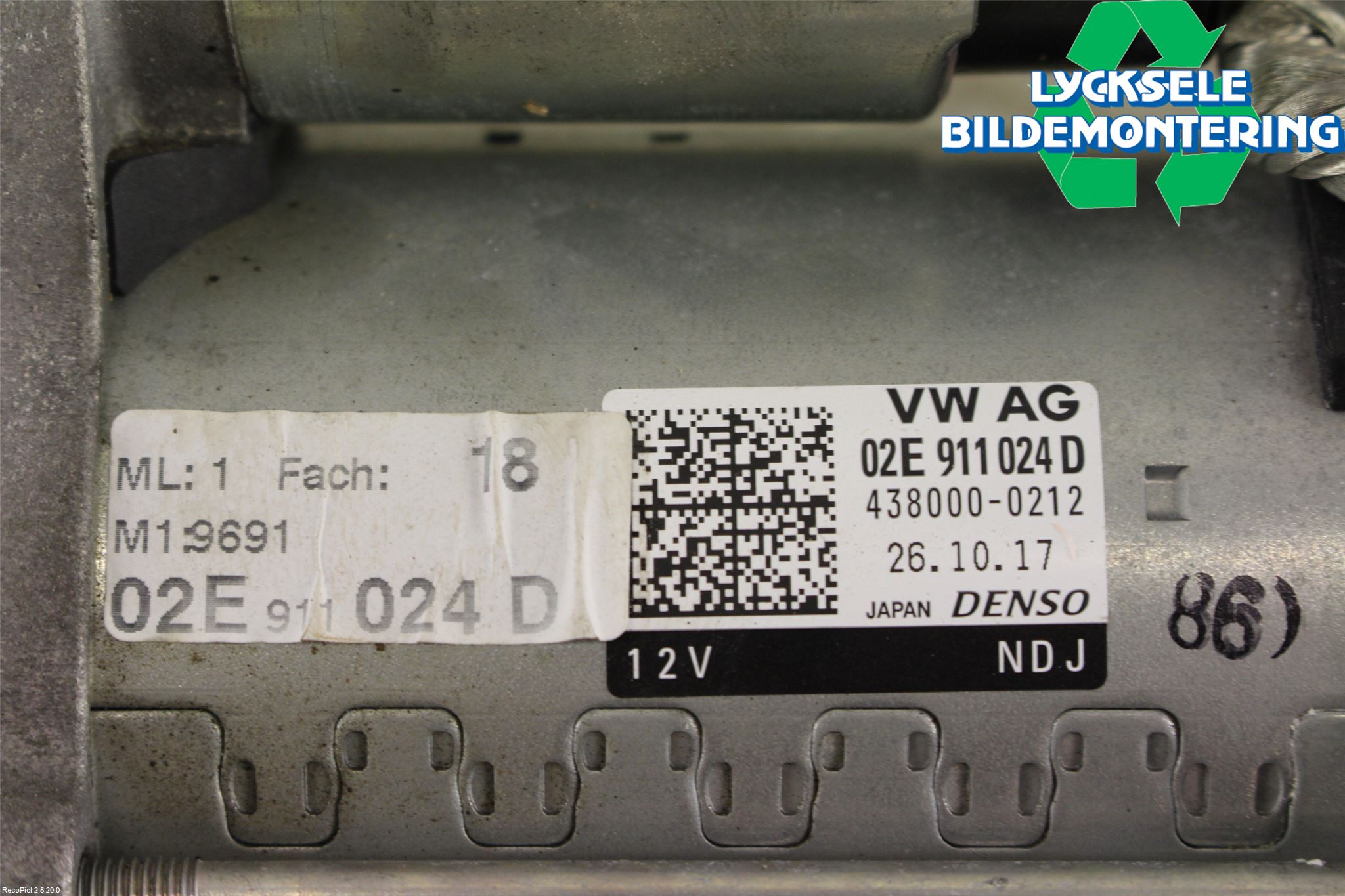 Volkswagen VW GOLF / E-GOLF VII 13-20 Startmotor