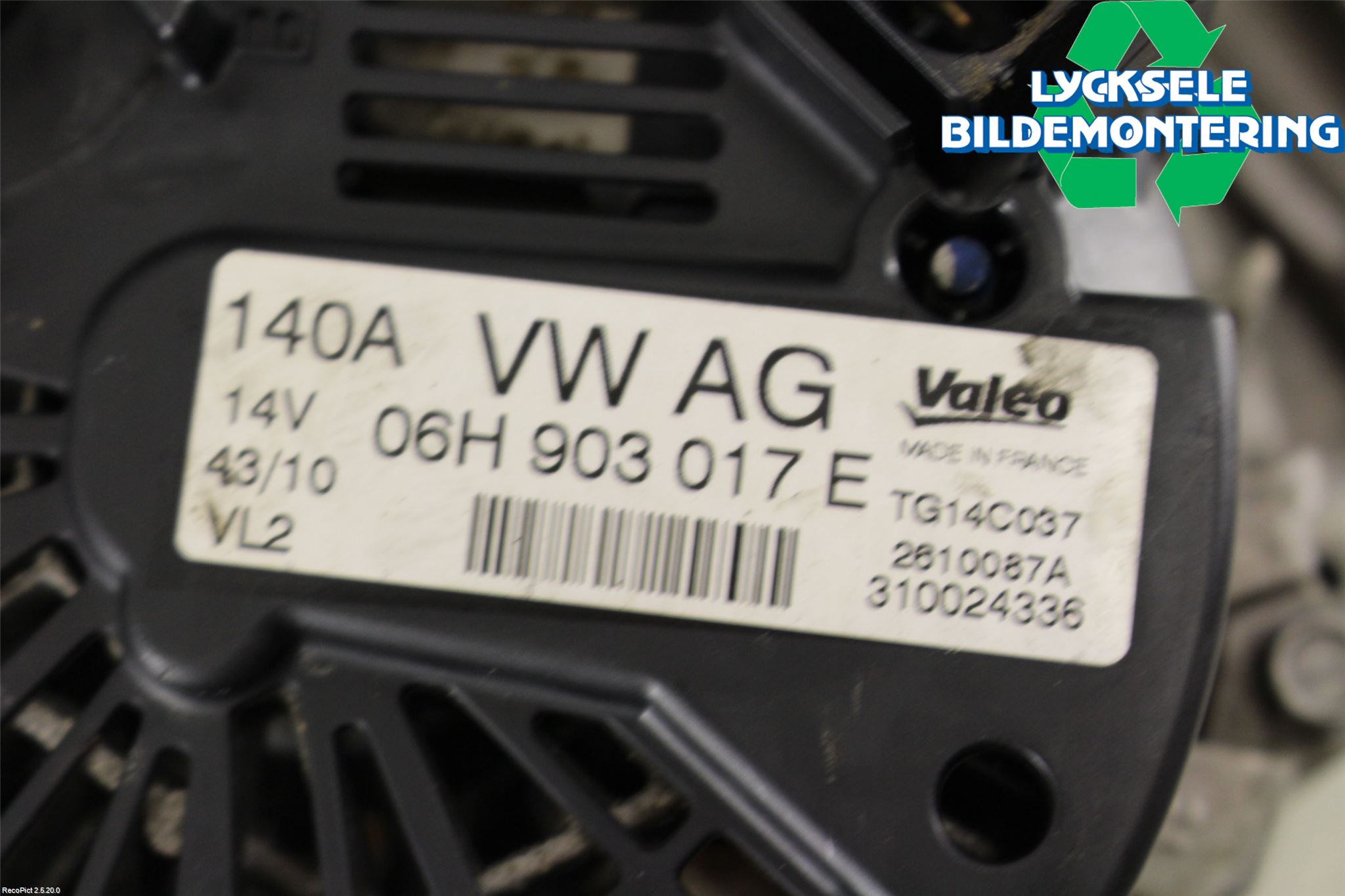 Audi A3/S3 05-13 Generator