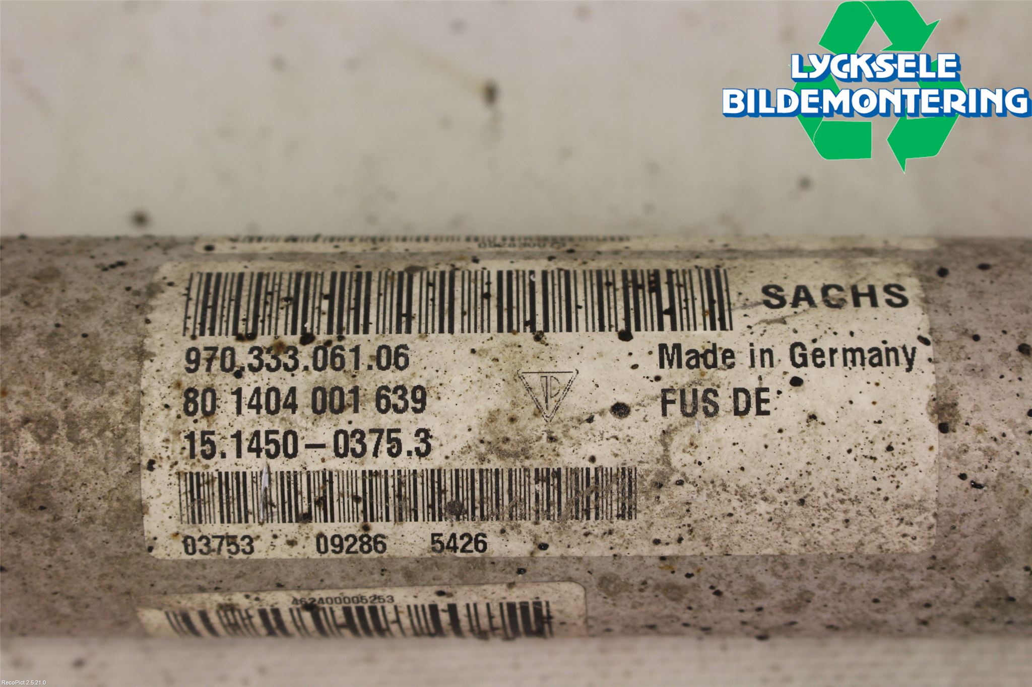 Porsche PANAMERA 09- Stötdämpare Bak