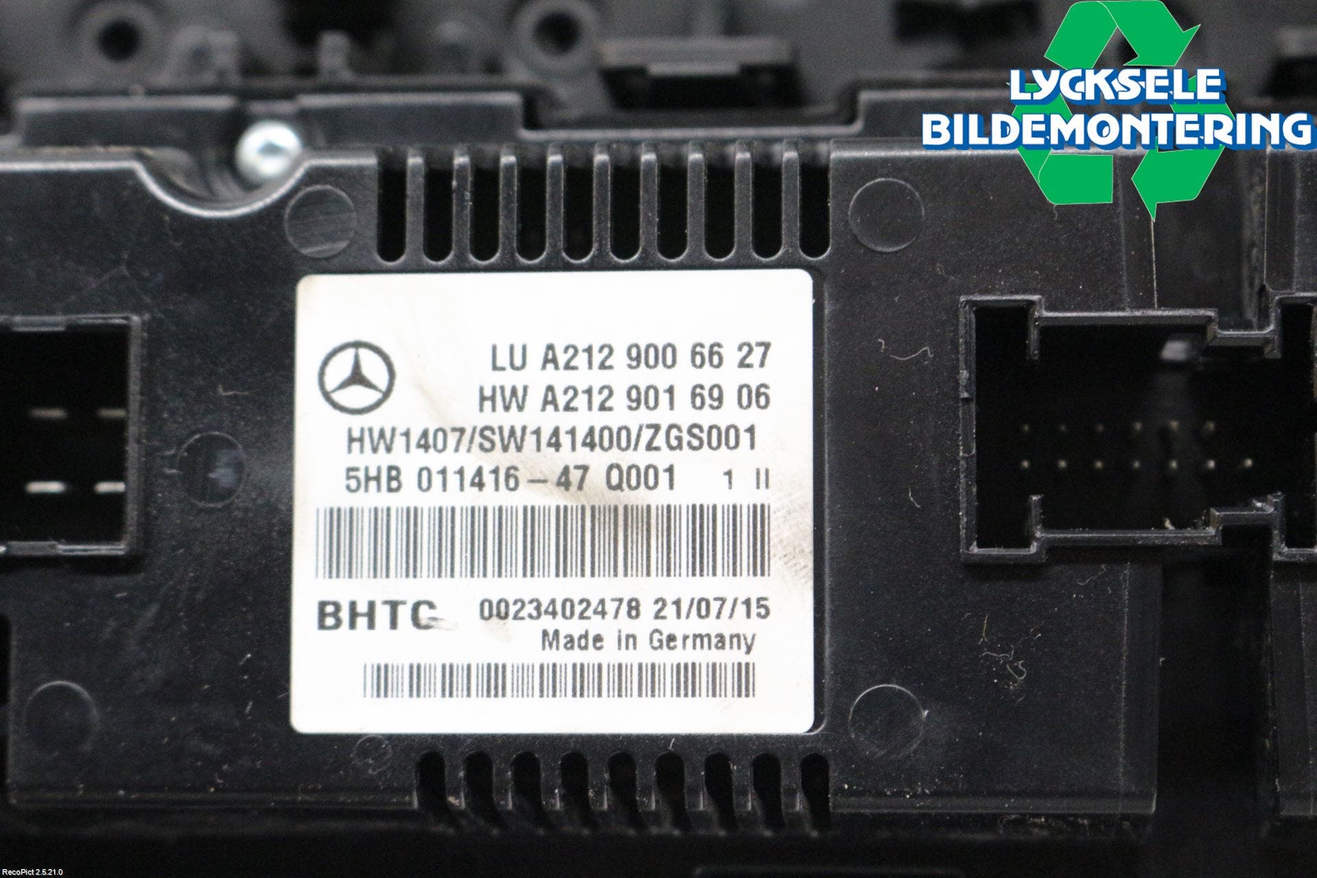 Mercedes-Benz MB E-KLASS (W212) 09-16 Ac Styrenhet Ac Manöveren