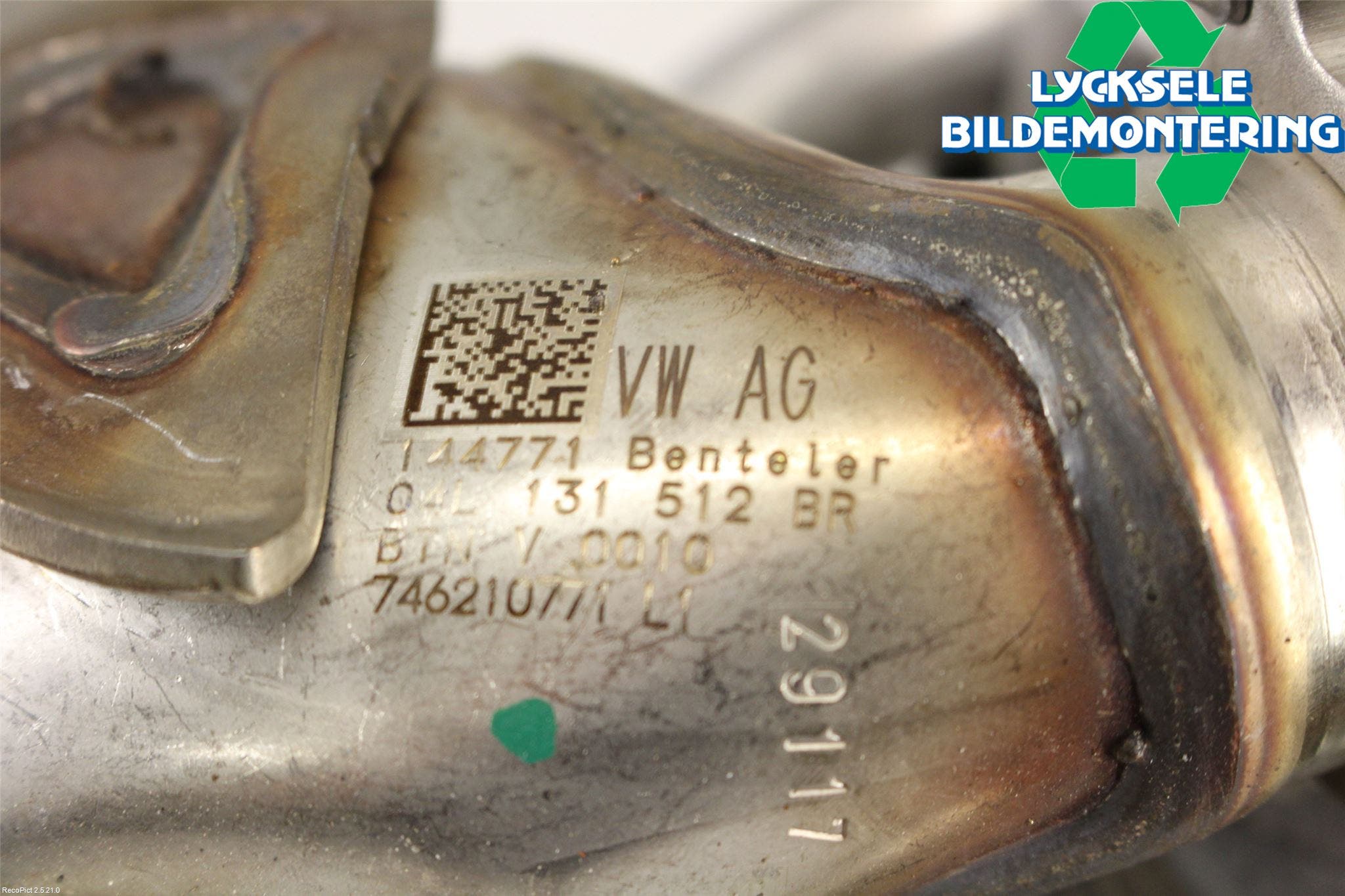 Volkswagen VW PASSAT 15-19 Avgaskylare