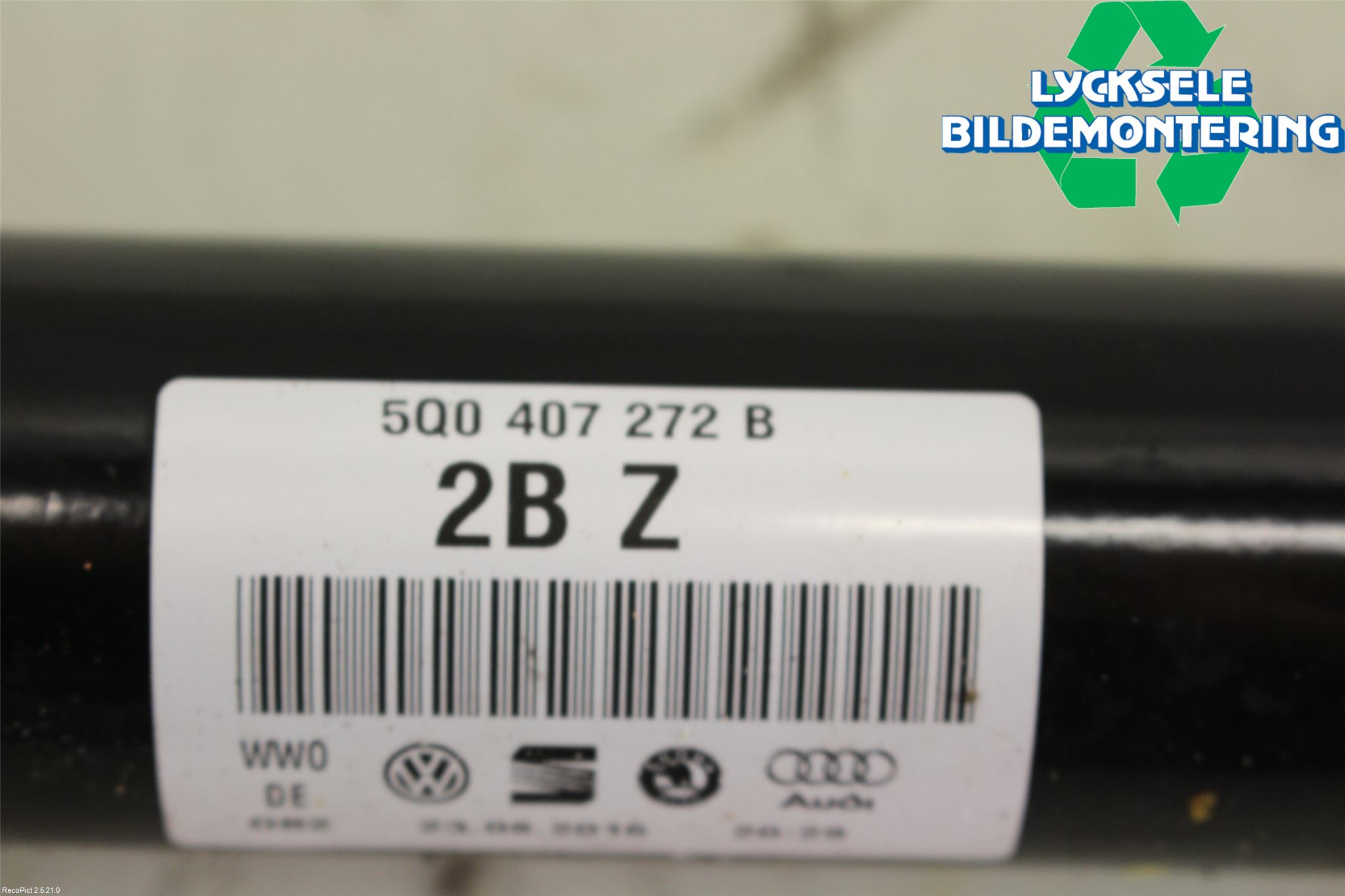 Volkswagen VW GOLF / E-GOLF VII 13-20 Drivaxel Fram Höger