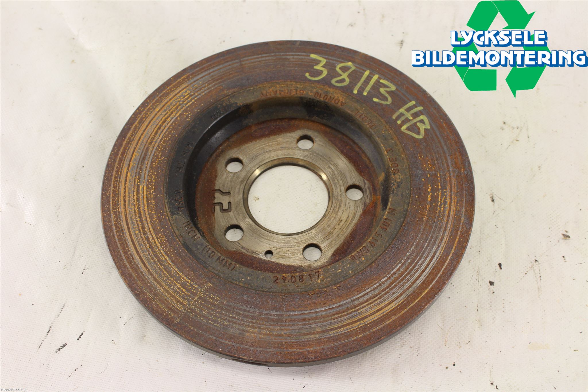 Audi A4/S4 B9 16-19 Bromsskiva Bak