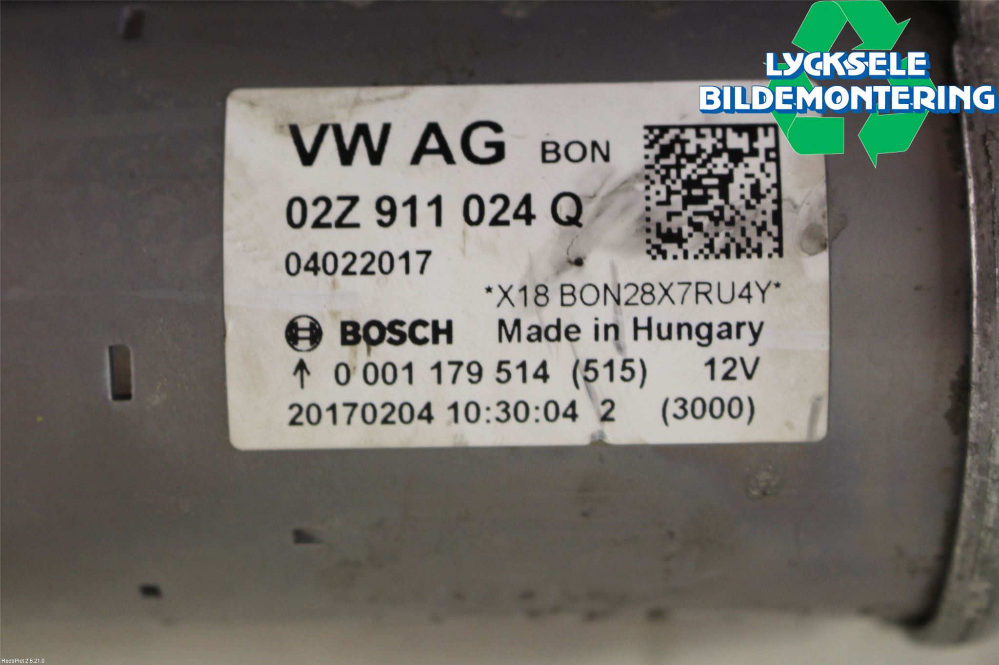 Volkswagen VW GOLF / E-GOLF VII 13-20 Startmotor