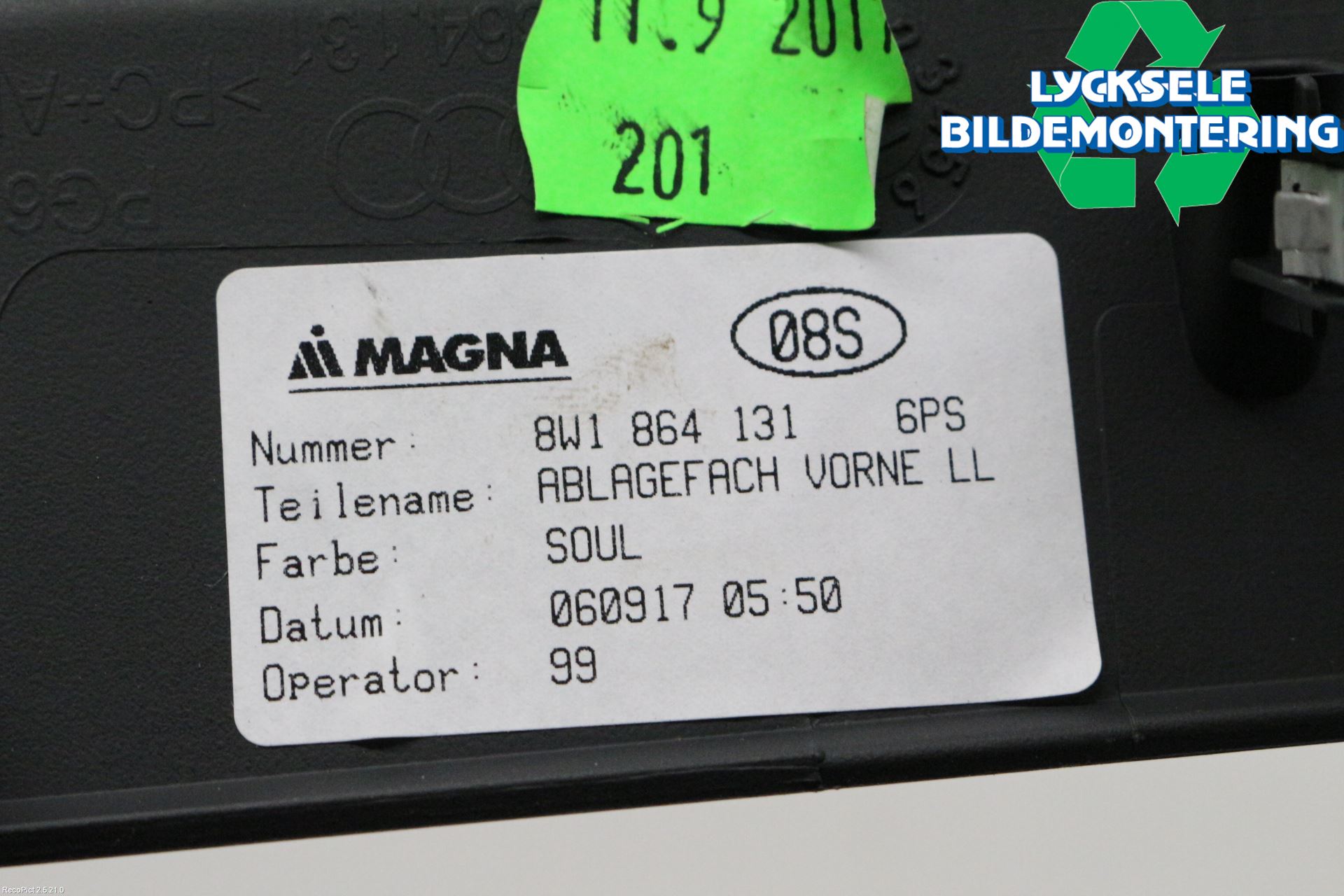 Audi A4/S4 B9 16-19 Startknapp Personbil