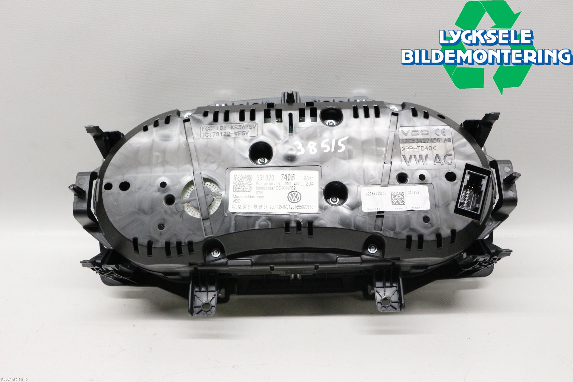 Volkswagen VW GOLF / E-GOLF VII 13-20 Instrument Komb