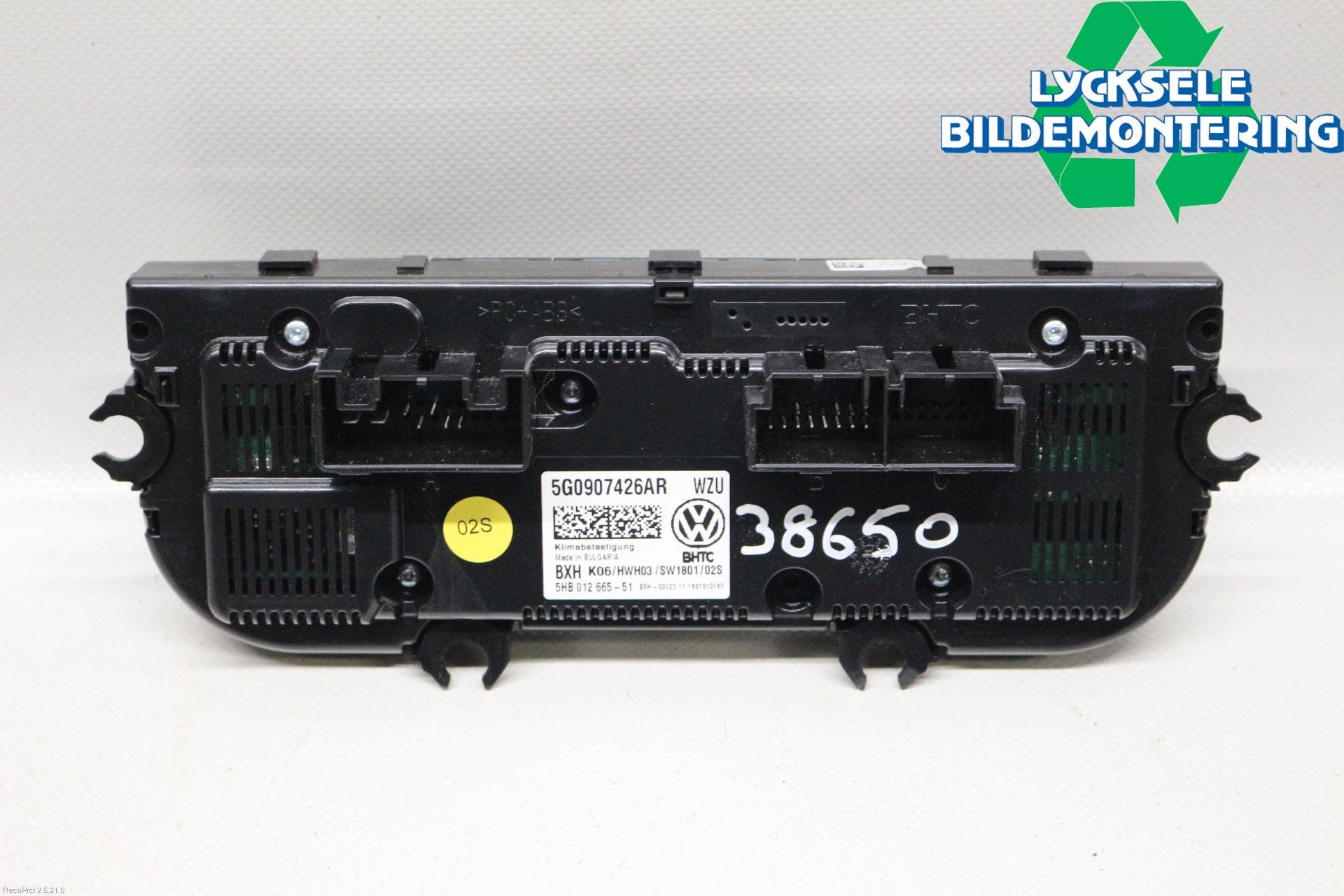 Volkswagen VW GOLF / E-GOLF VII 13-20 Ac Styrenhet Ac Manöveren