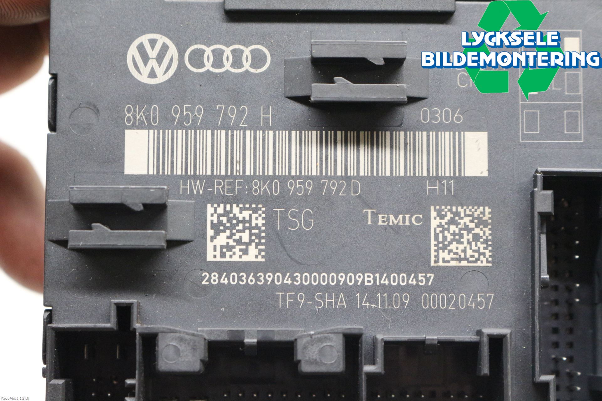 Audi A4/S4 08-11 Styrenhet Dörr