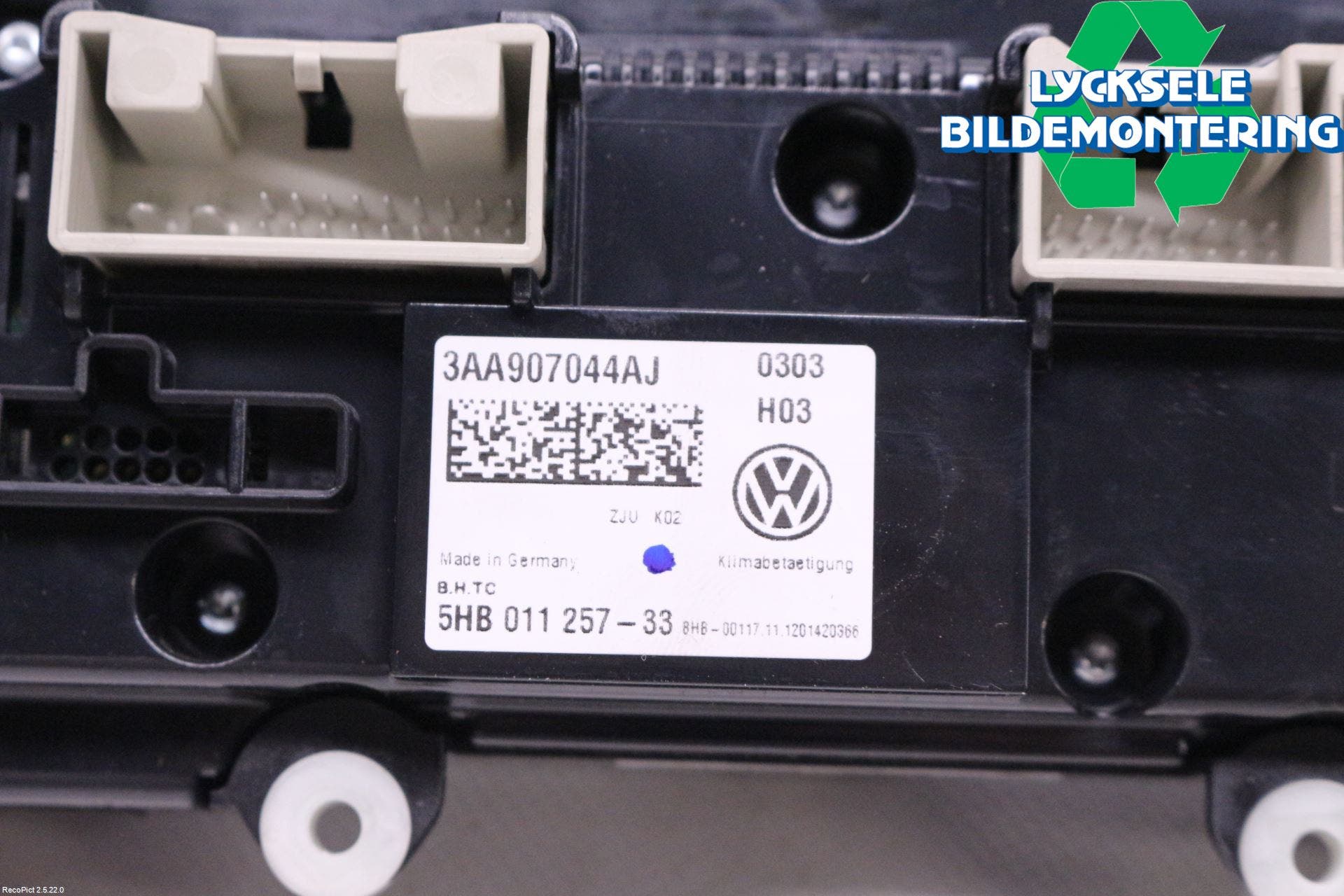 Volkswagen VW PASSAT 11-14 Ac Styrenhet Ac Manöveren