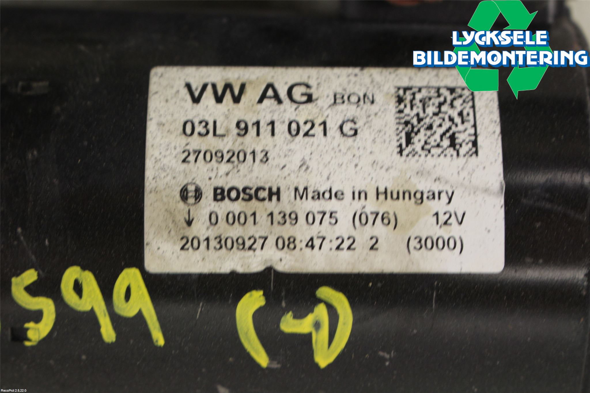 Audi A4 12-15 Startmotor Diesel