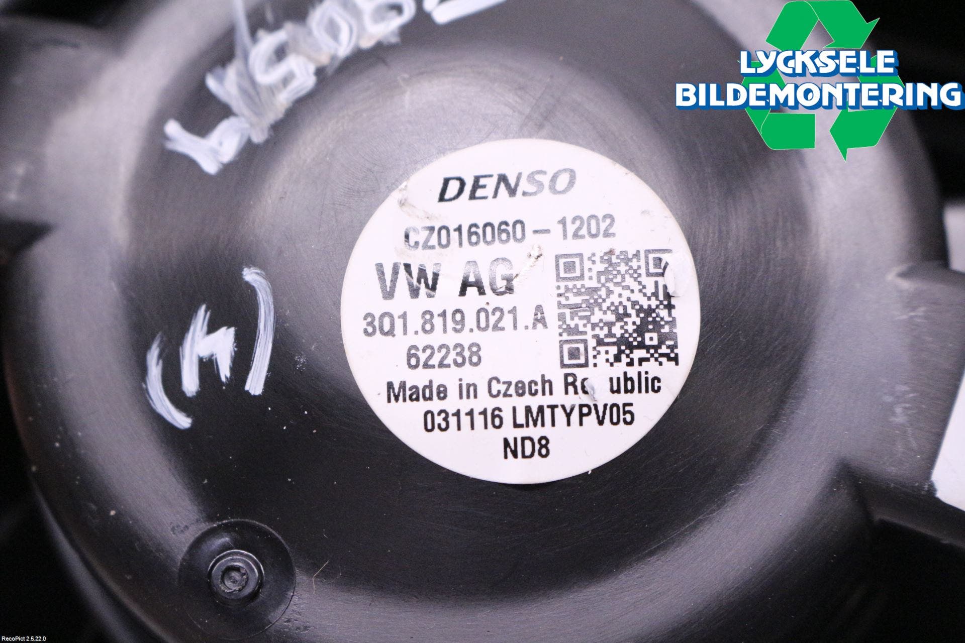 Volkswagen VW PASSAT 15-19 Ac Värmefläkt