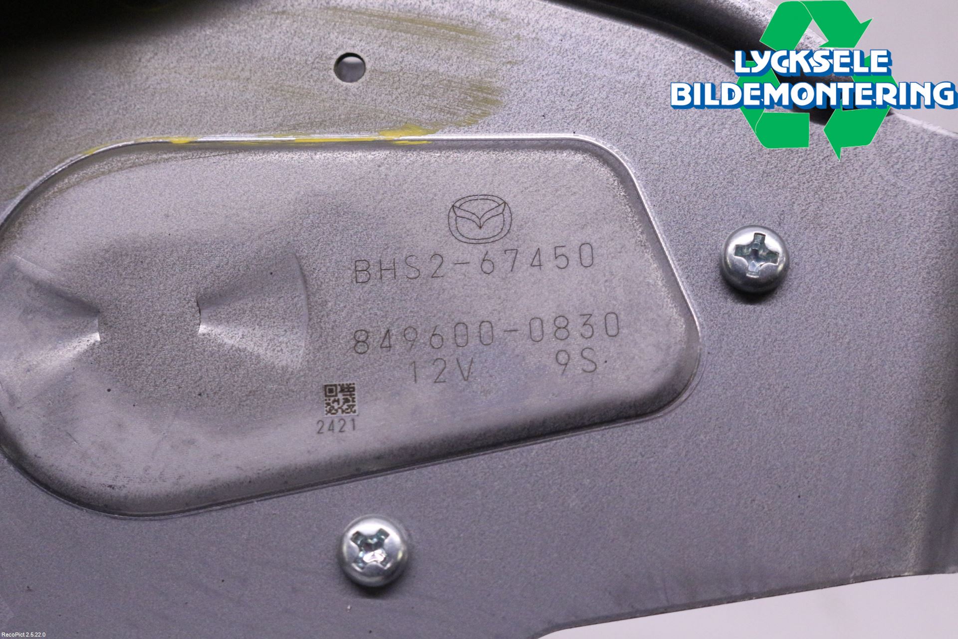 Mazda 3 III 14-19 Torkarmotor Baklucka