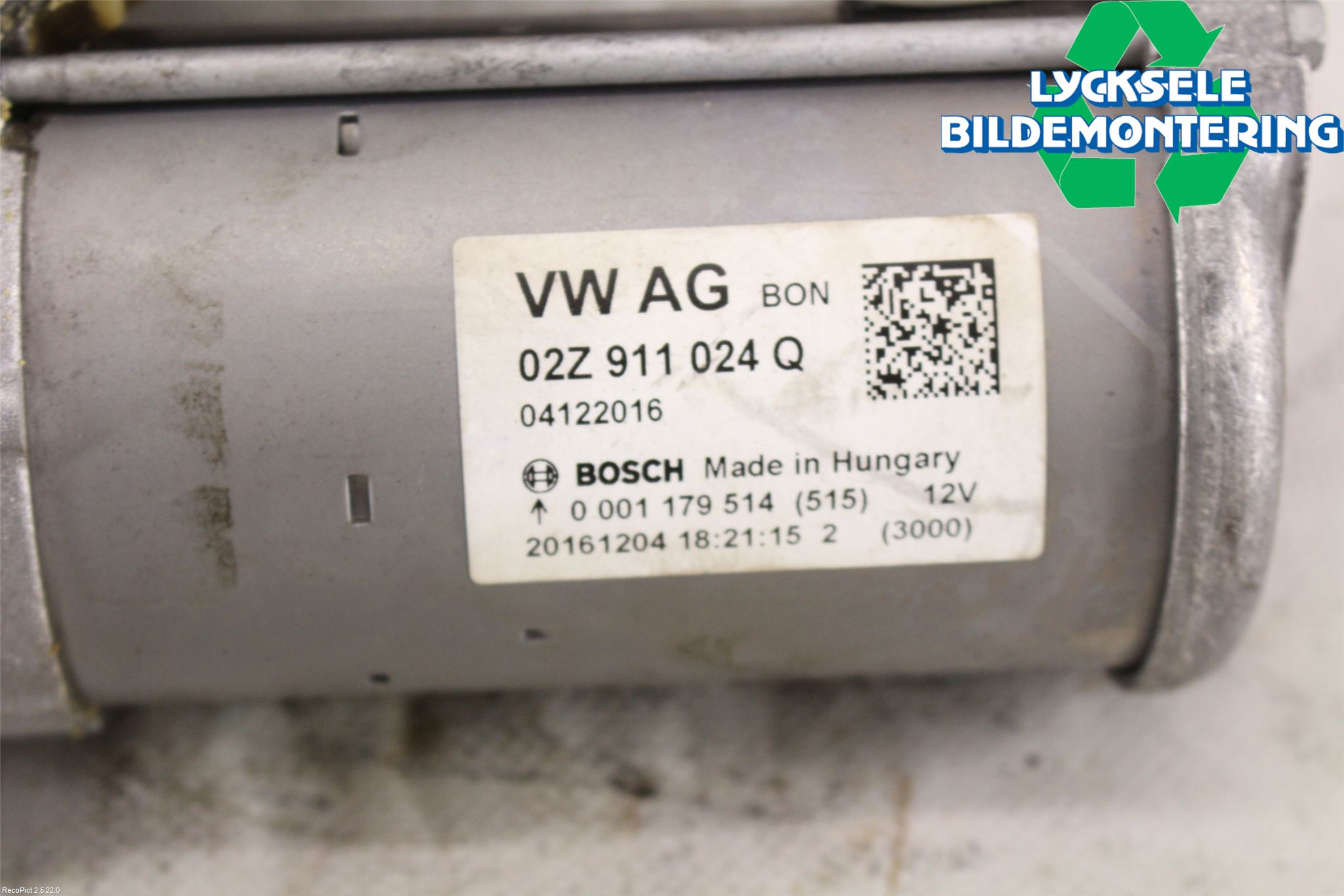 Volkswagen VW GOLF / E-GOLF VII 13-20 Startmotor