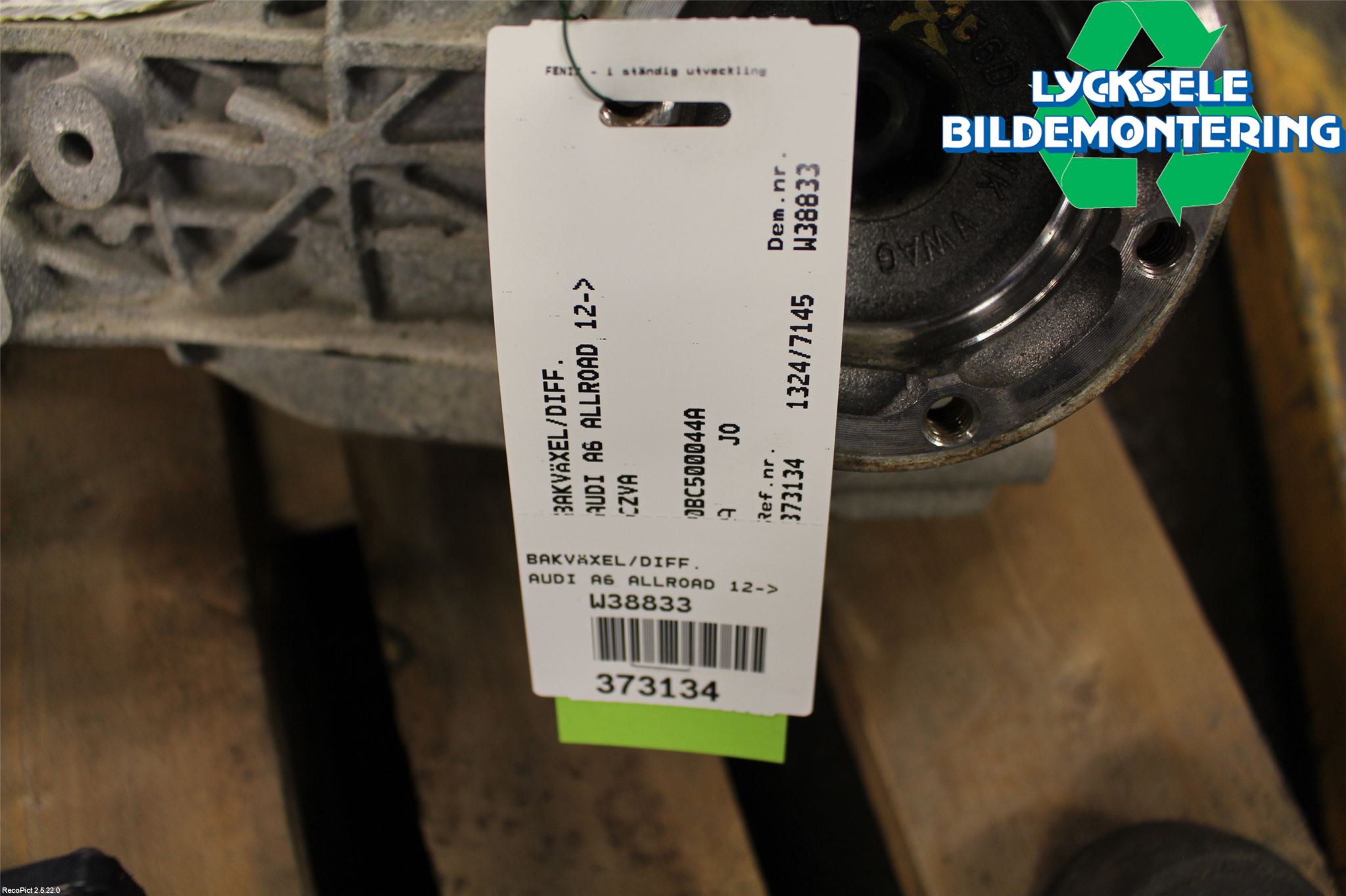 Audi A6 ALLROAD 12-18 Bakväxel-Diff
