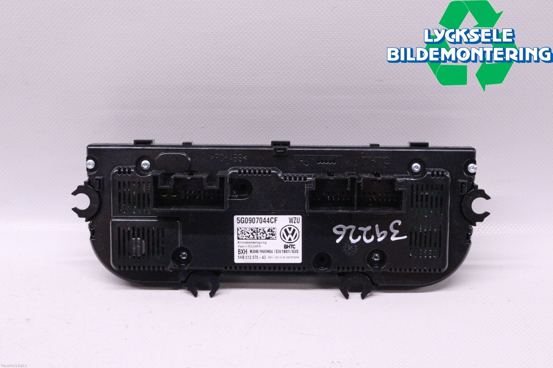 Volkswagen VW GOLF / E-GOLF VII 13-20 Ac Styrenhet Ac Manöveren