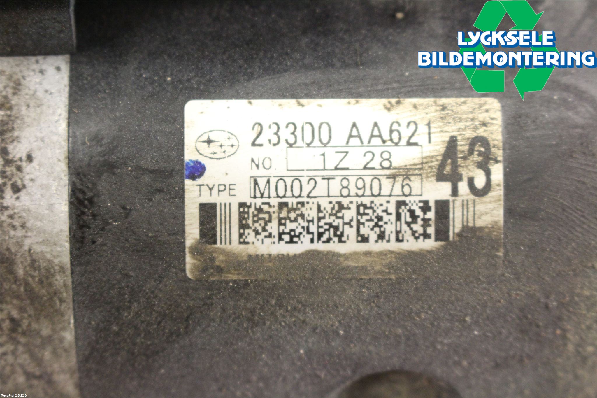 Subaru OUTBACK 10-15 Startmotor Diesel