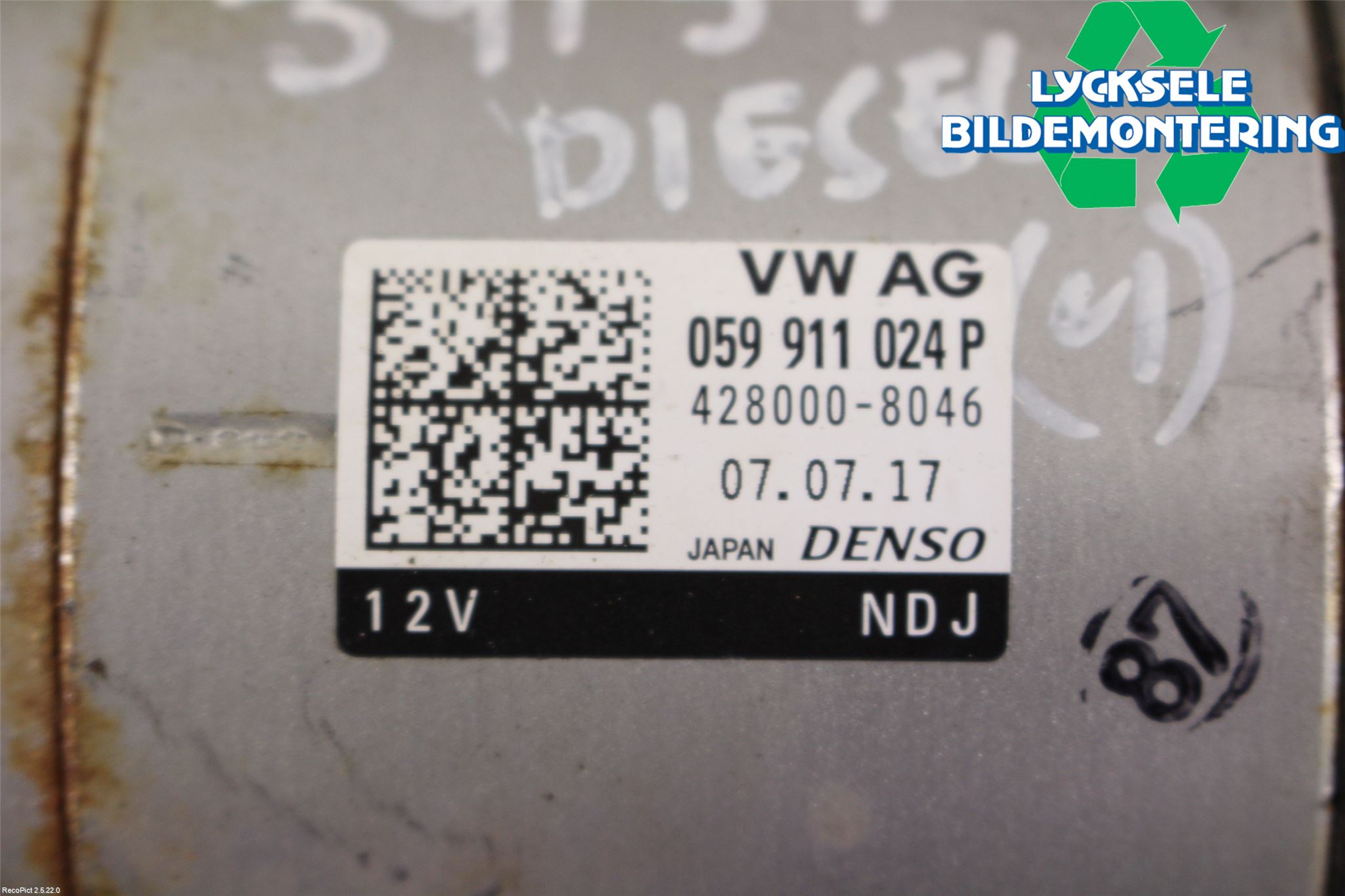 Audi A6 ALLROAD 12-18 Startmotor Diesel