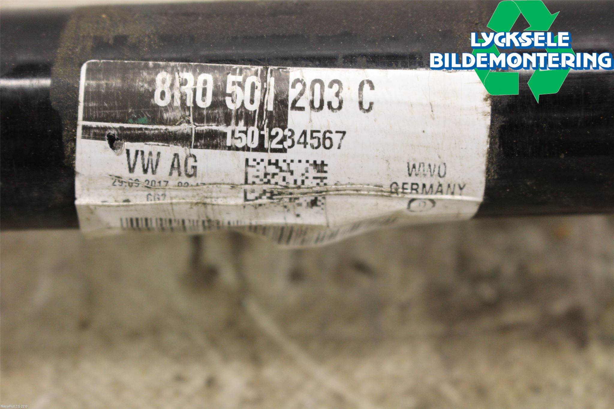 Audi A6 ALLROAD 12-18 Drivaxel Bak Vänster