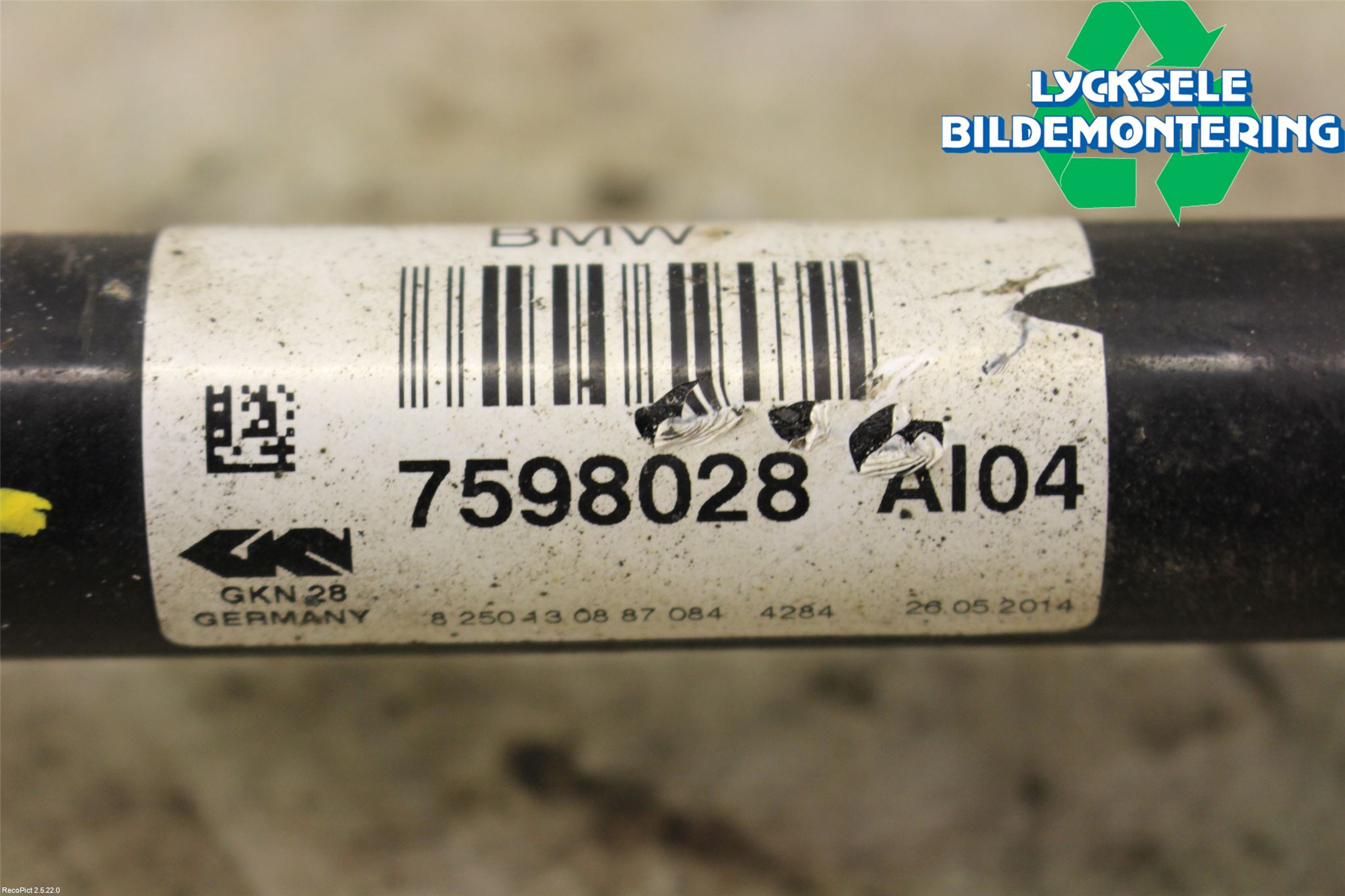 BMW X3 F25 10-17 Drivaxel Fram Höger