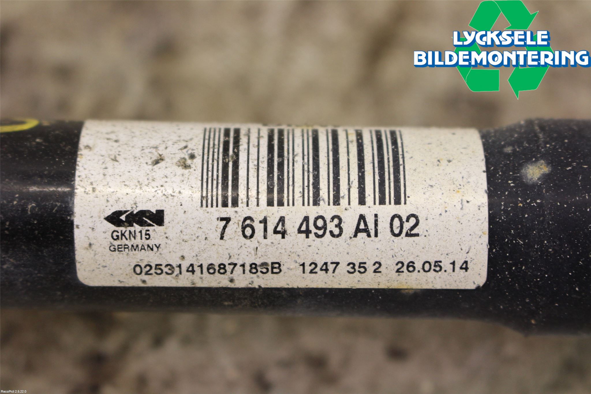 BMW X3 F25 10-17 Drivaxel Bak Vänster