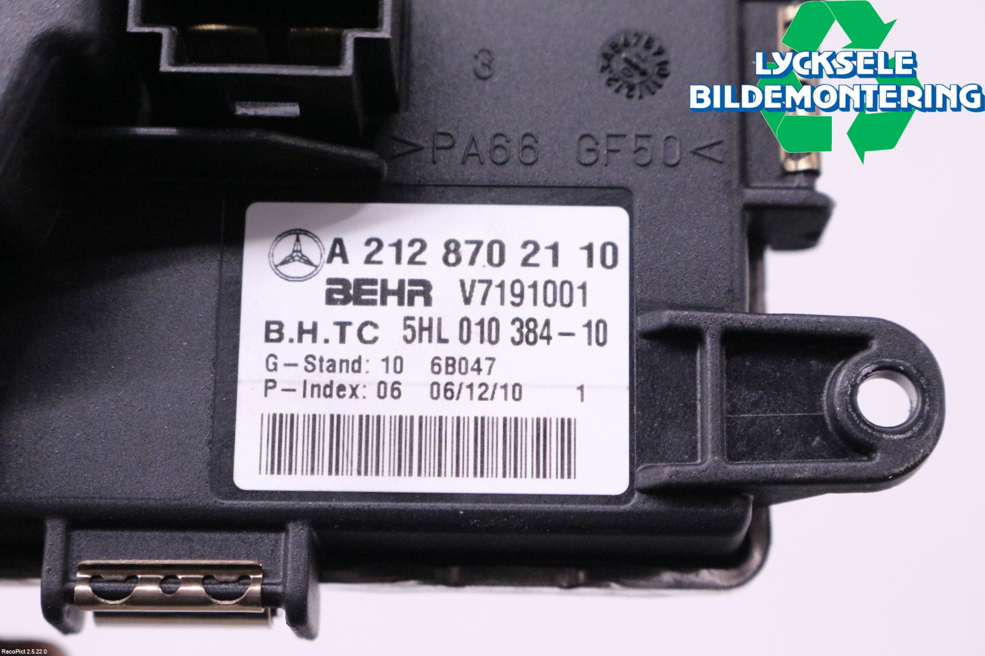 Mercedes-Benz MB E-KLASS (W212) 09-16 Värmefläktsmotstånd