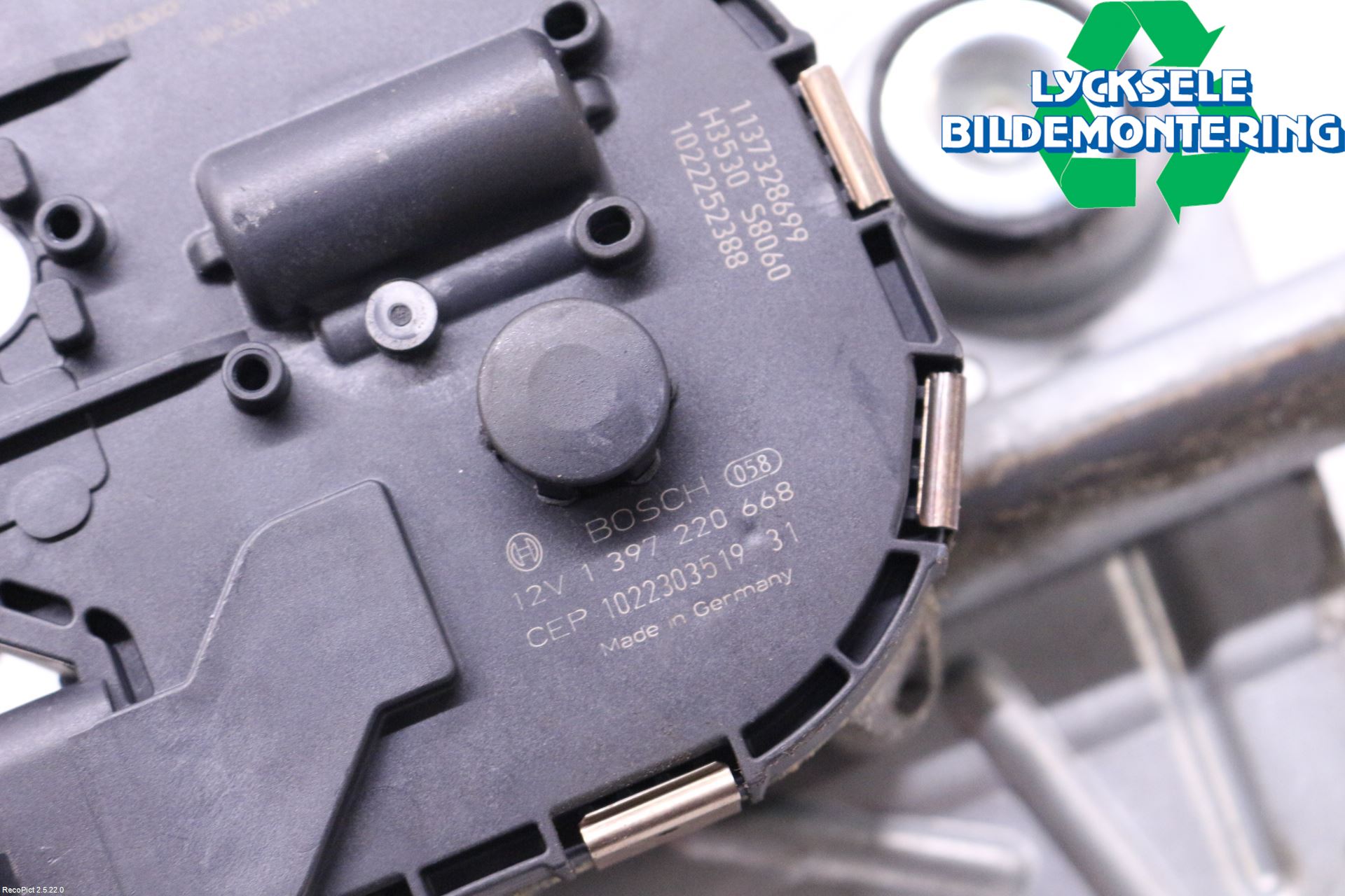 Volvo XC60 09-13 Torkarmekanism Vindruta