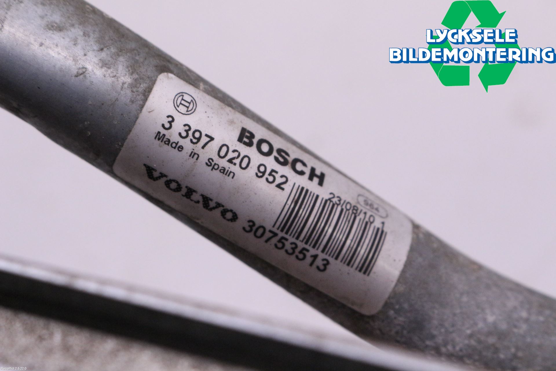 Volvo XC60 09-13 Torkarmekanism Vindruta