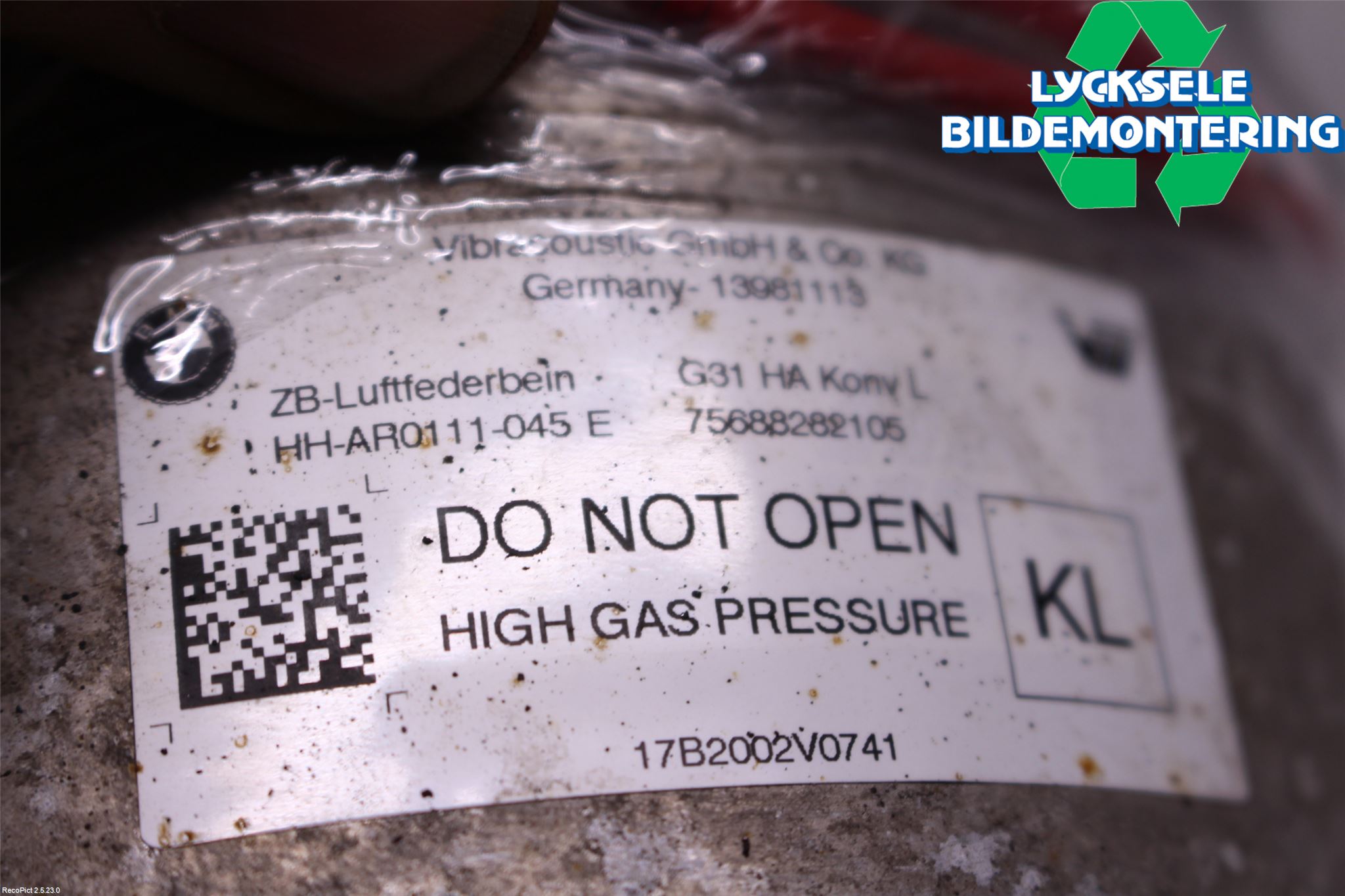 BMW 5 G30/G31/F90 17-23 Fjäderben Bak Vänster