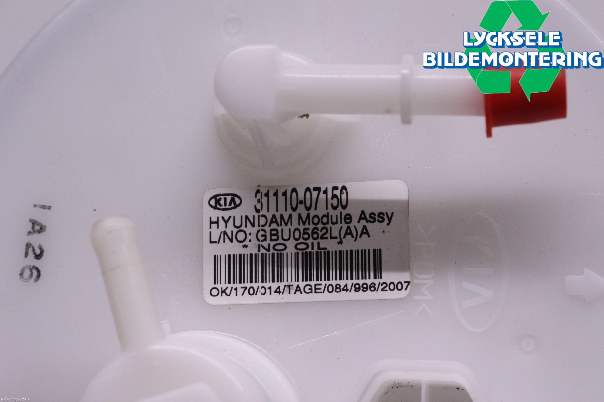 Kia PICANTO 12-17 Bränslepump El