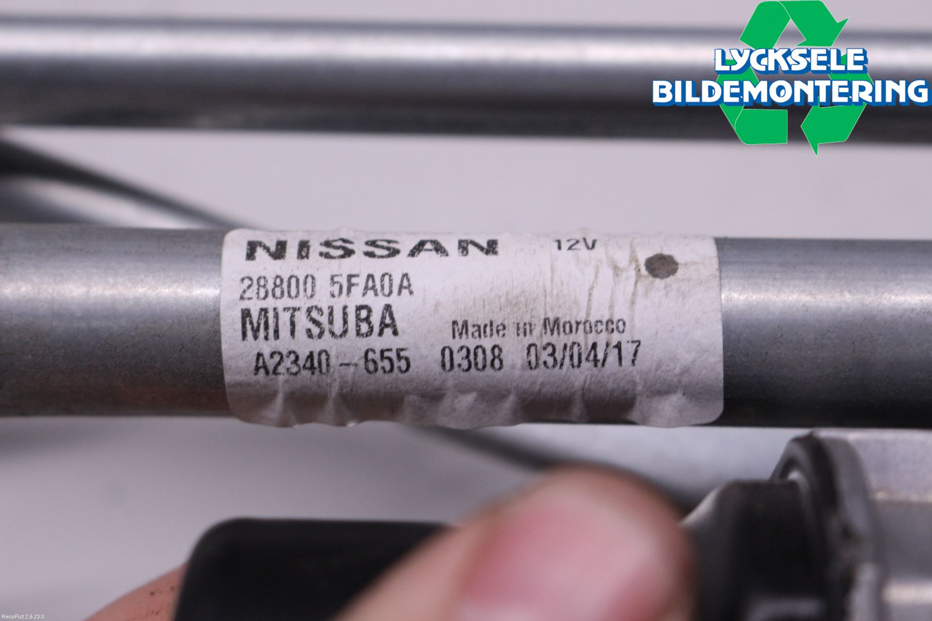 Nissan MICRA 17- Torkarmekanism Vindruta