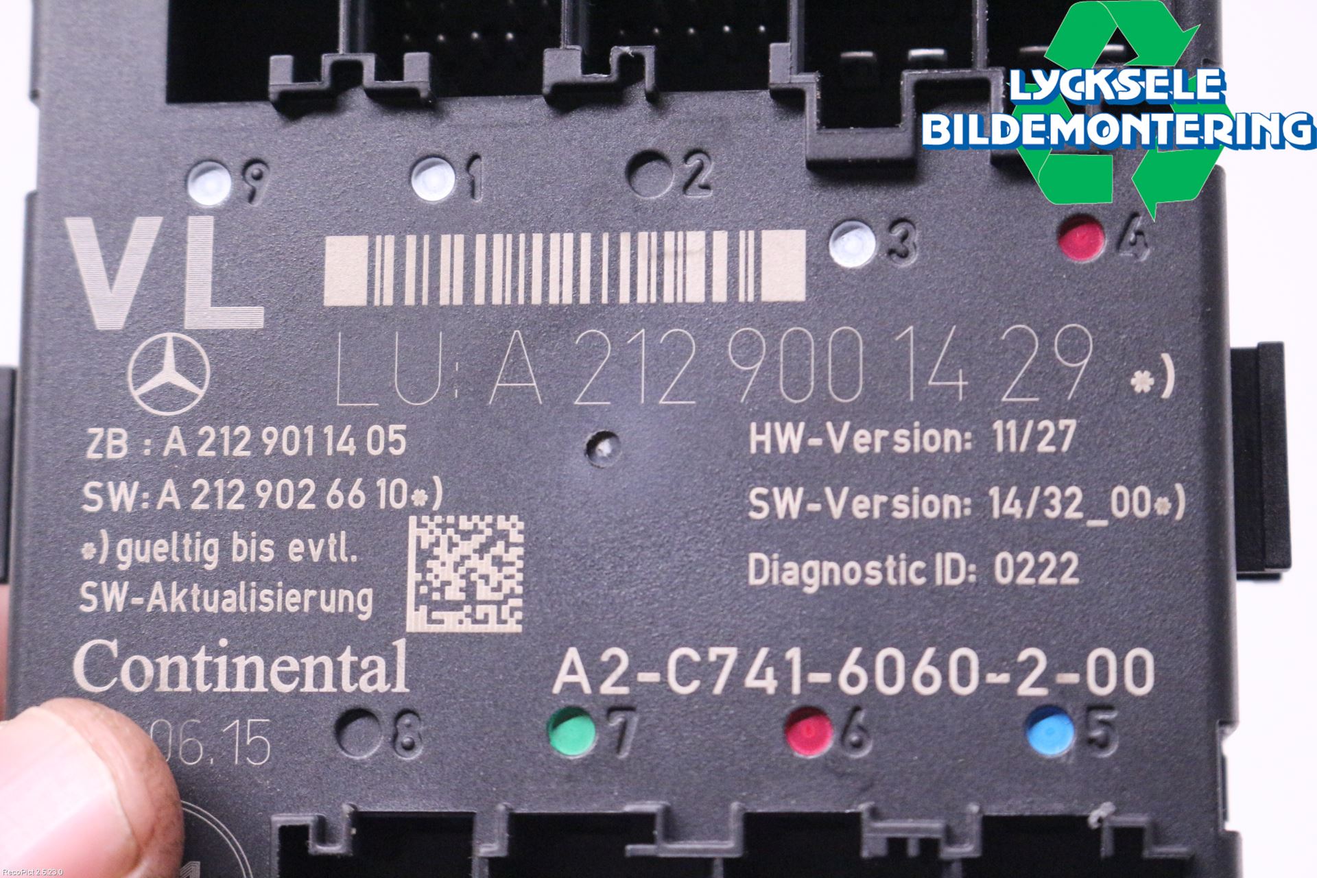 Mercedes-Benz MB E-KLASS (W212) 09-16 Styrenhet Dörr