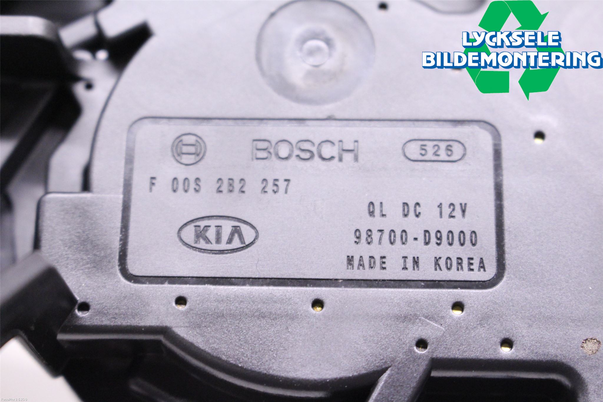 Kia SPORTAGE (QL) 16-21 Torkarmotor Baklucka