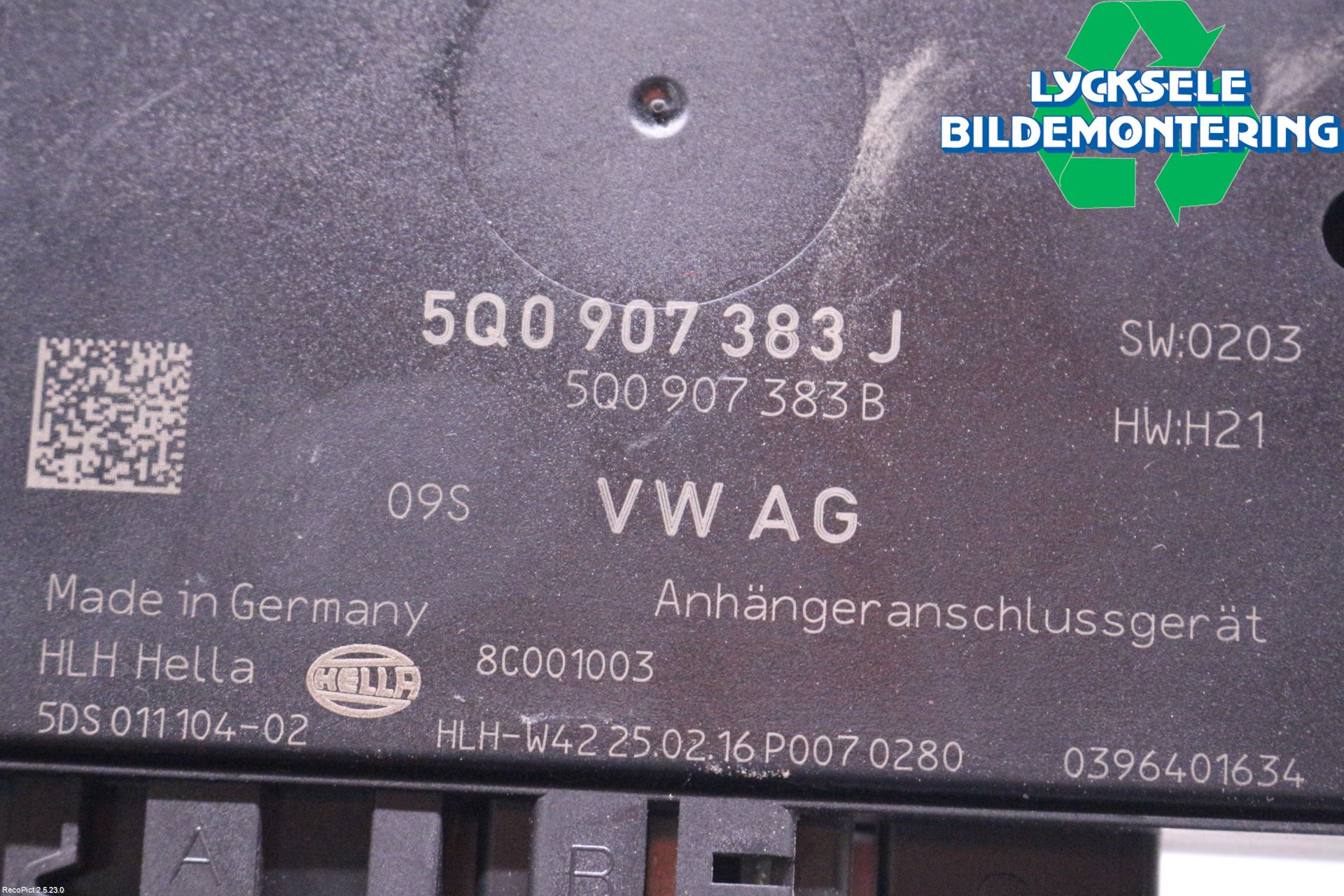 Skoda RAPID Styrenhet Dragkrok